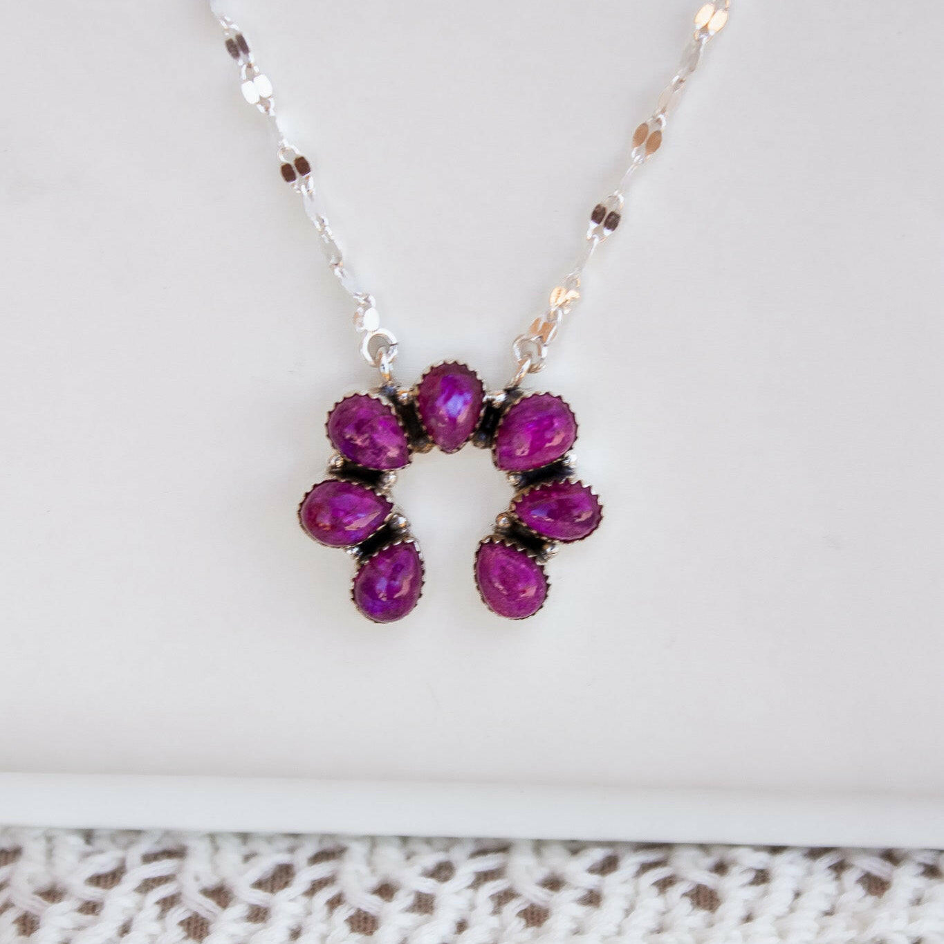 Dyed Moonstone & Druzy Horseshoe Necklaces-Chain Necklaces-Krush Kandy, Women's Online Fashion Boutique Located in Phoenix, Arizona (Scottsdale Area)