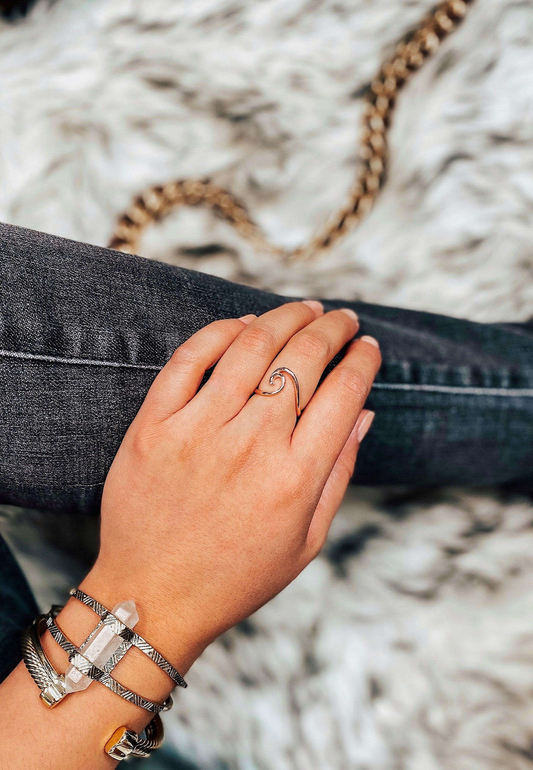 (3 metal options!) Ride The Wave Ring-Band Rings-Krush Kandy, Women's Online Fashion Boutique Located in Phoenix, Arizona (Scottsdale Area)