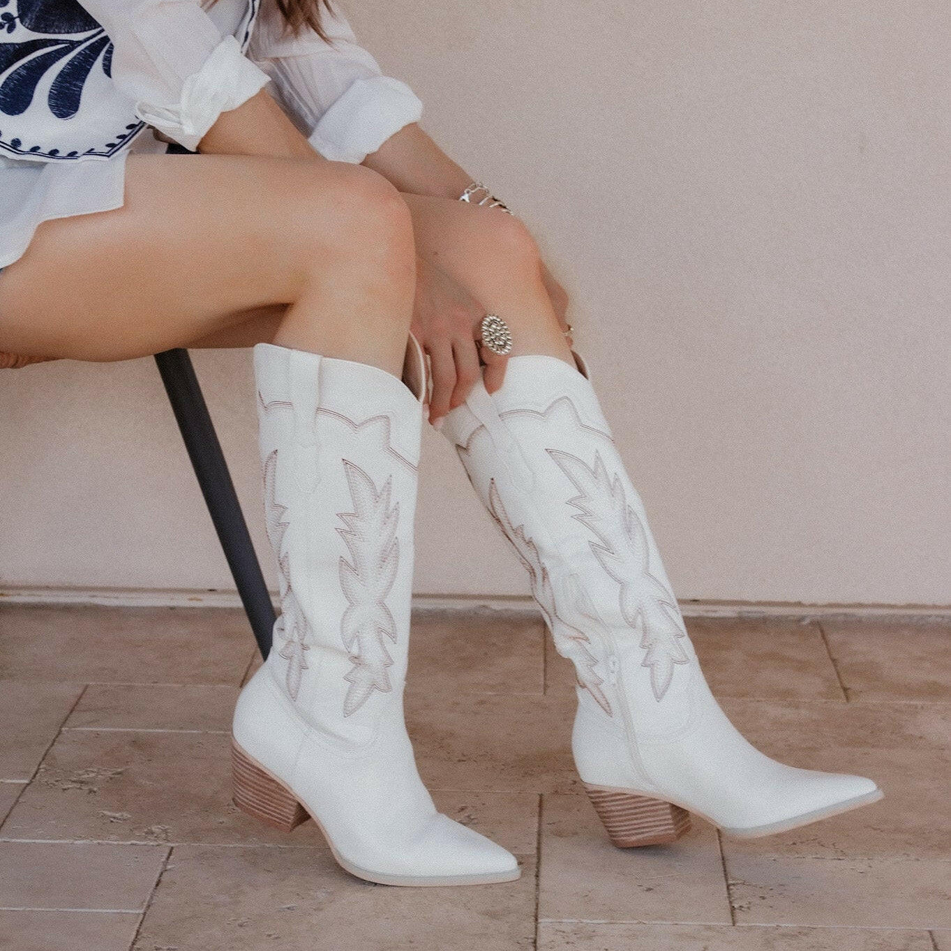 Cassidy Embroidered Western Boot-Boots-Krush Kandy, Women's Online Fashion Boutique Located in Phoenix, Arizona (Scottsdale Area)