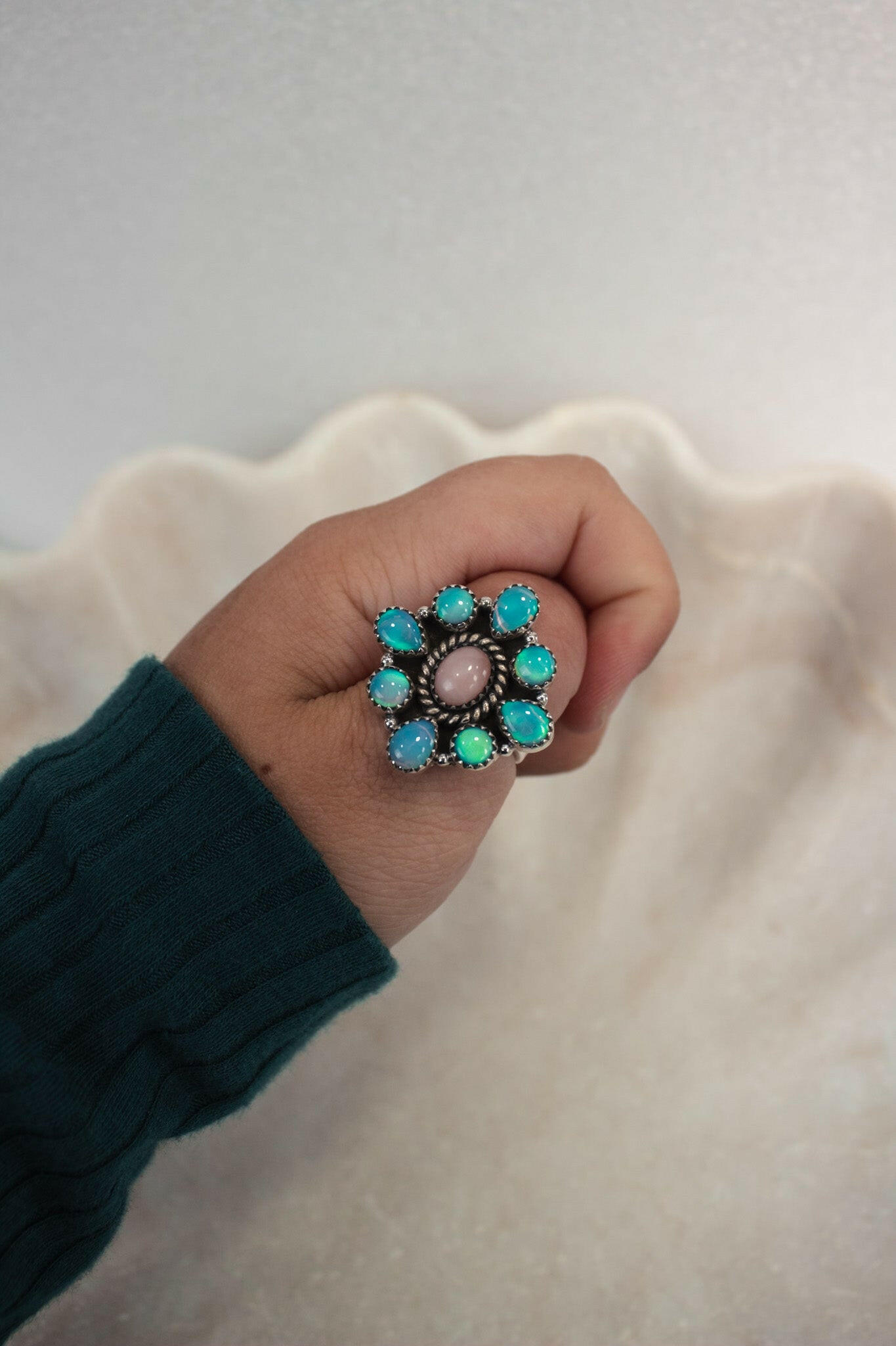 Rope The Moon Diamond Shape Gemstone Ring-Band Rings-Krush Kandy, Women's Online Fashion Boutique Located in Phoenix, Arizona (Scottsdale Area)