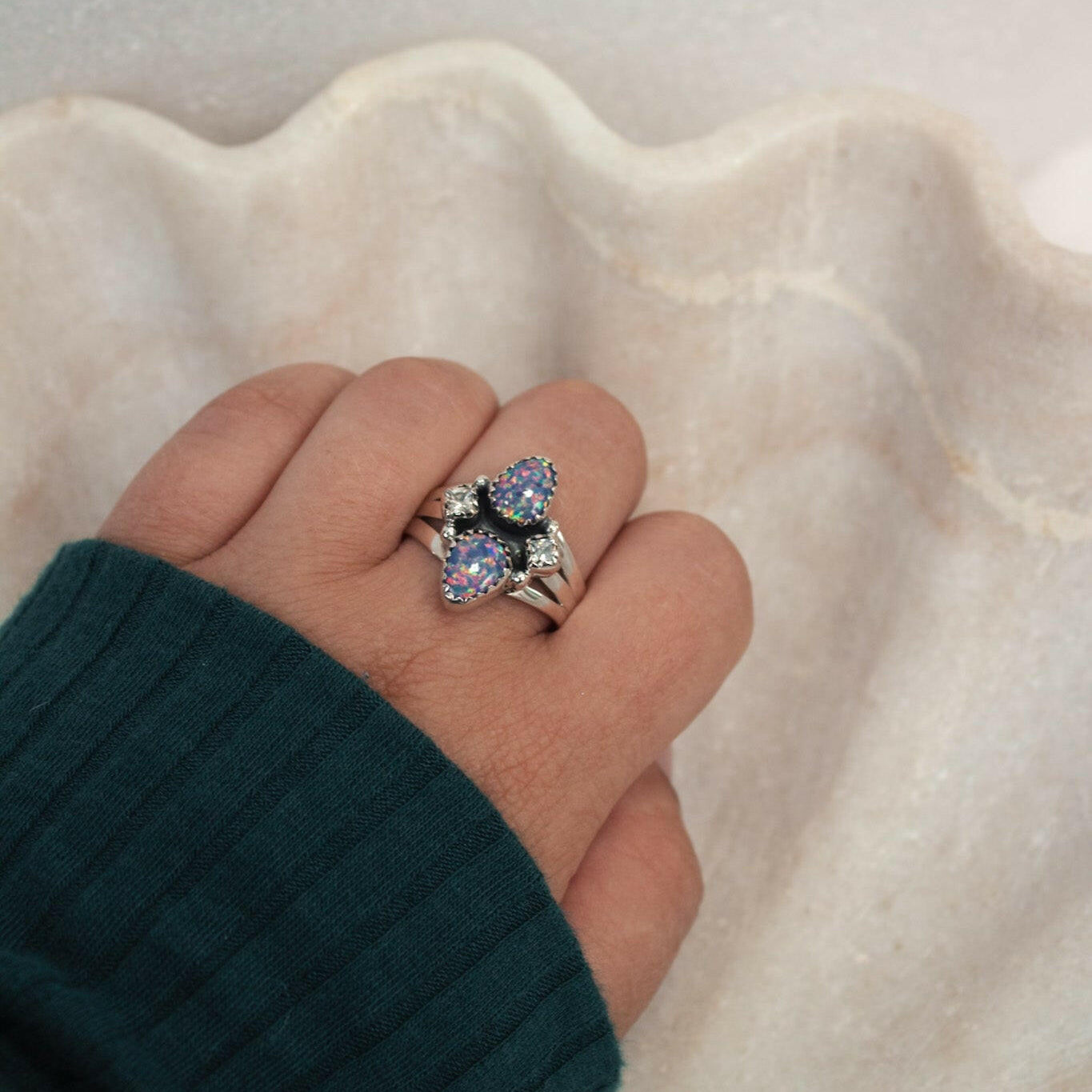 Little Crystal & Stone Crawler-Crawler Rings-Krush Kandy, Women's Online Fashion Boutique Located in Phoenix, Arizona (Scottsdale Area)