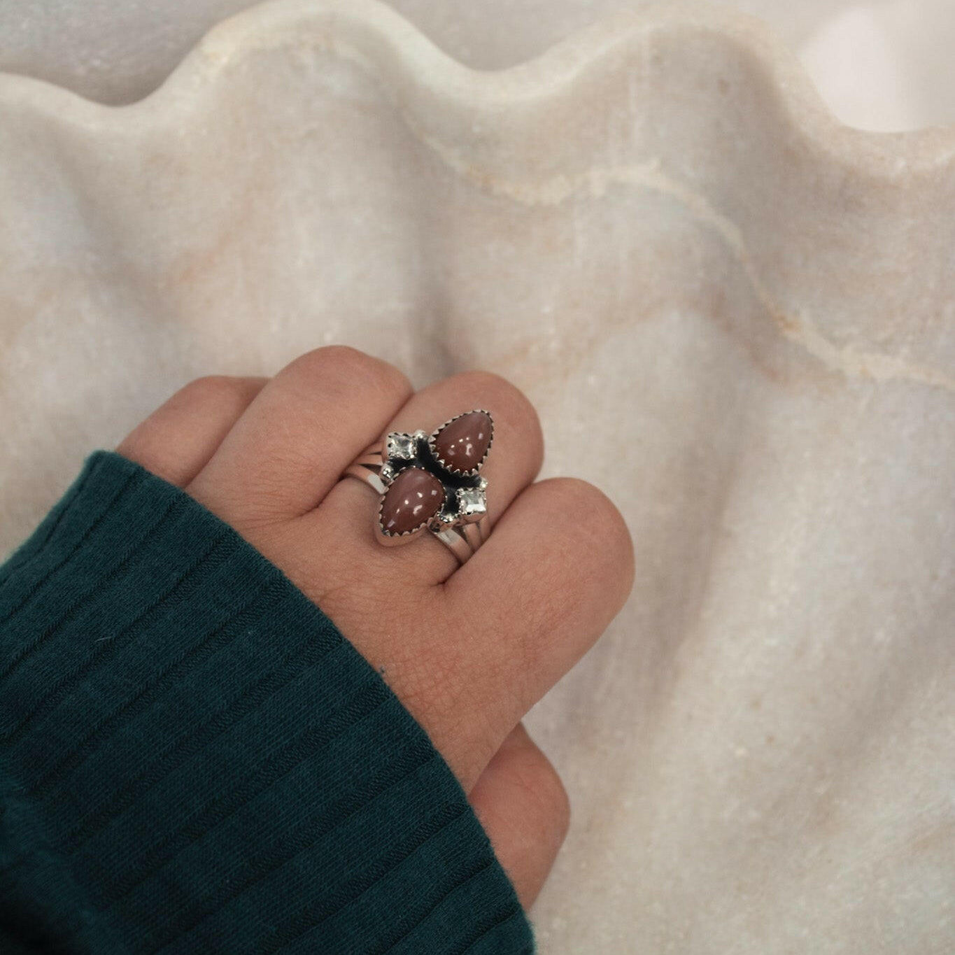 Little Crystal & Stone Crawler-Crawler Rings-Krush Kandy, Women's Online Fashion Boutique Located in Phoenix, Arizona (Scottsdale Area)