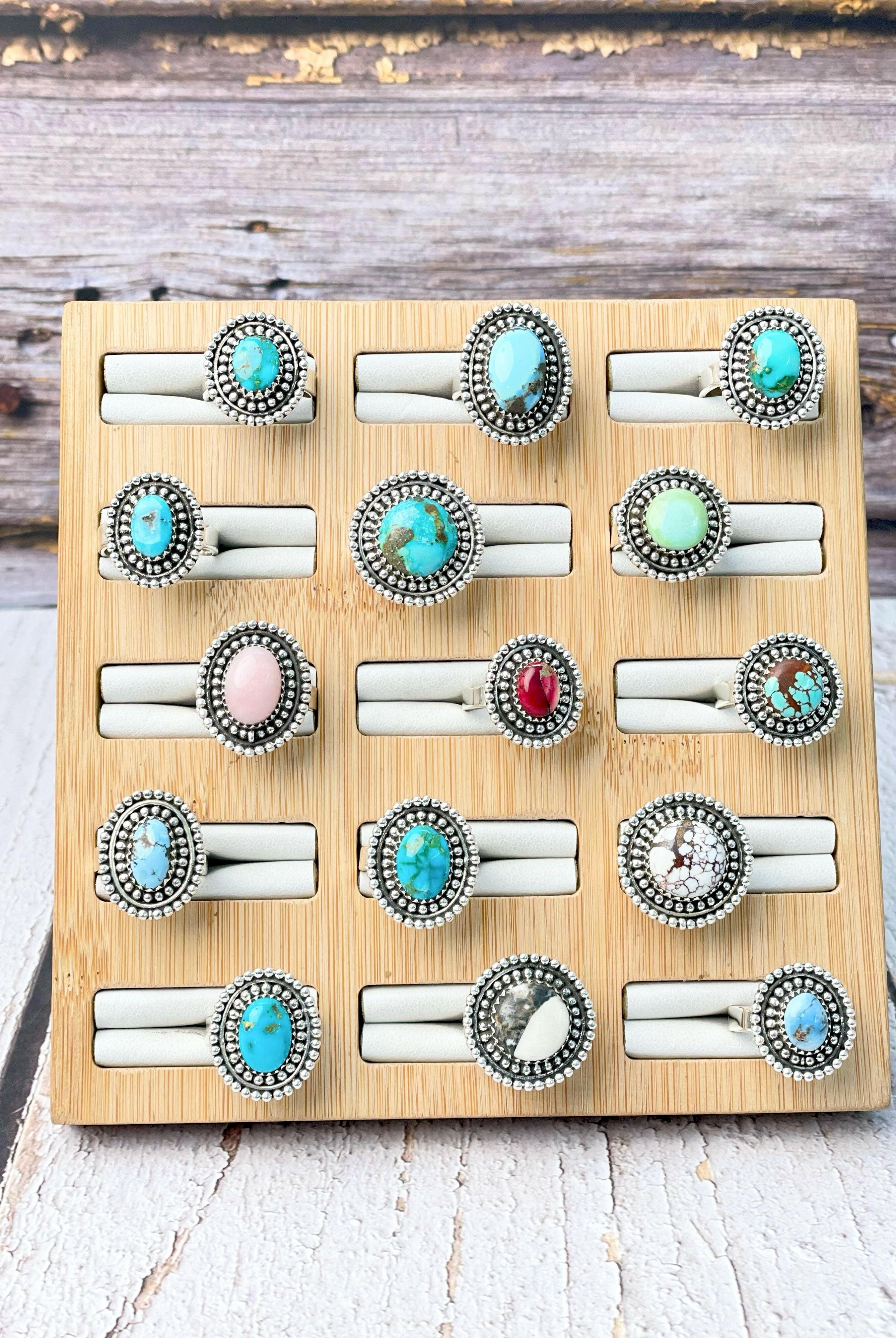One Of A Kind Classic Stone Slab Rings-Ring Sizers-Krush Kandy, Women's Online Fashion Boutique Located in Phoenix, Arizona (Scottsdale Area)