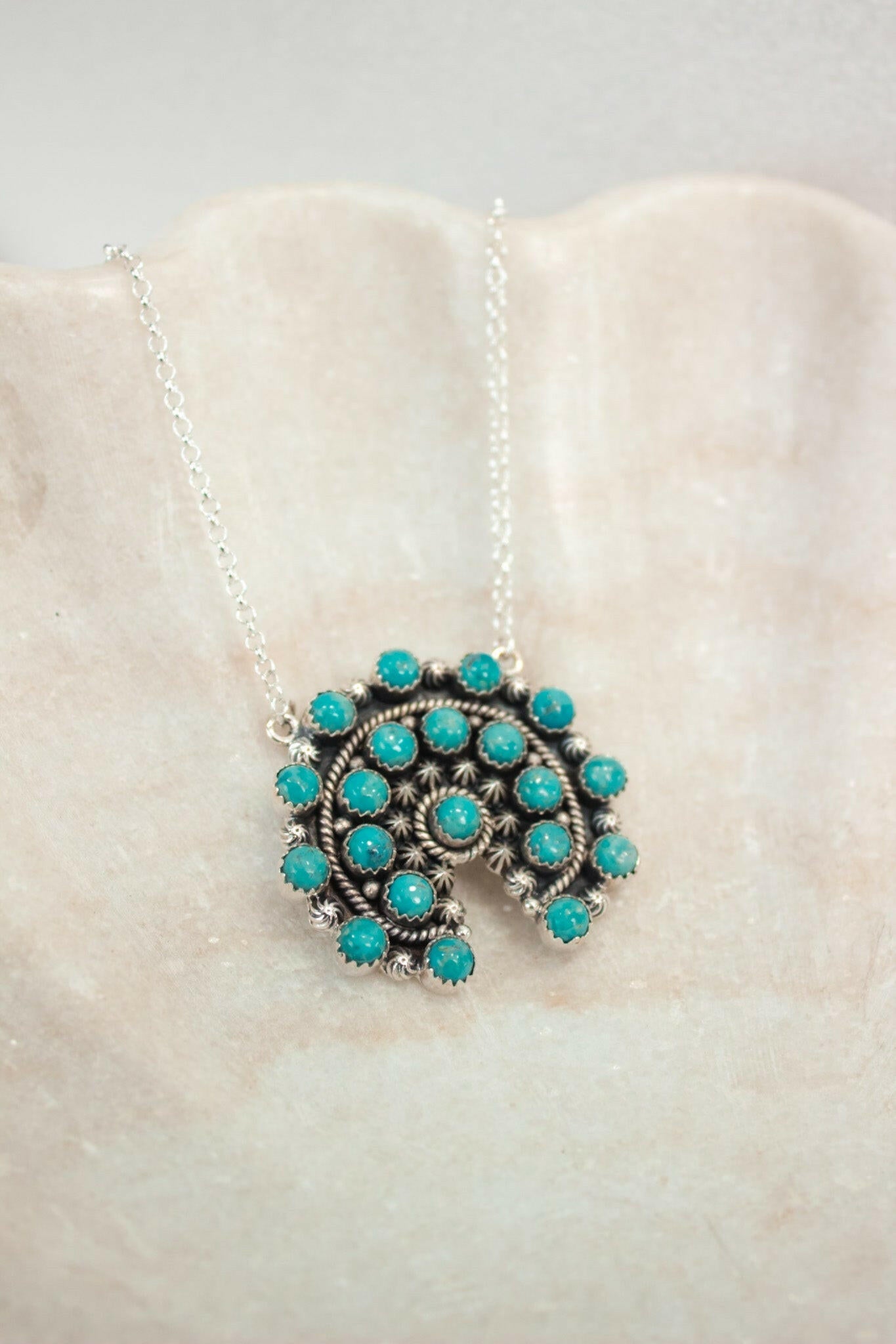 Mini Concho Stone Necklaces-Chain Necklaces-Krush Kandy, Women's Online Fashion Boutique Located in Phoenix, Arizona (Scottsdale Area)
