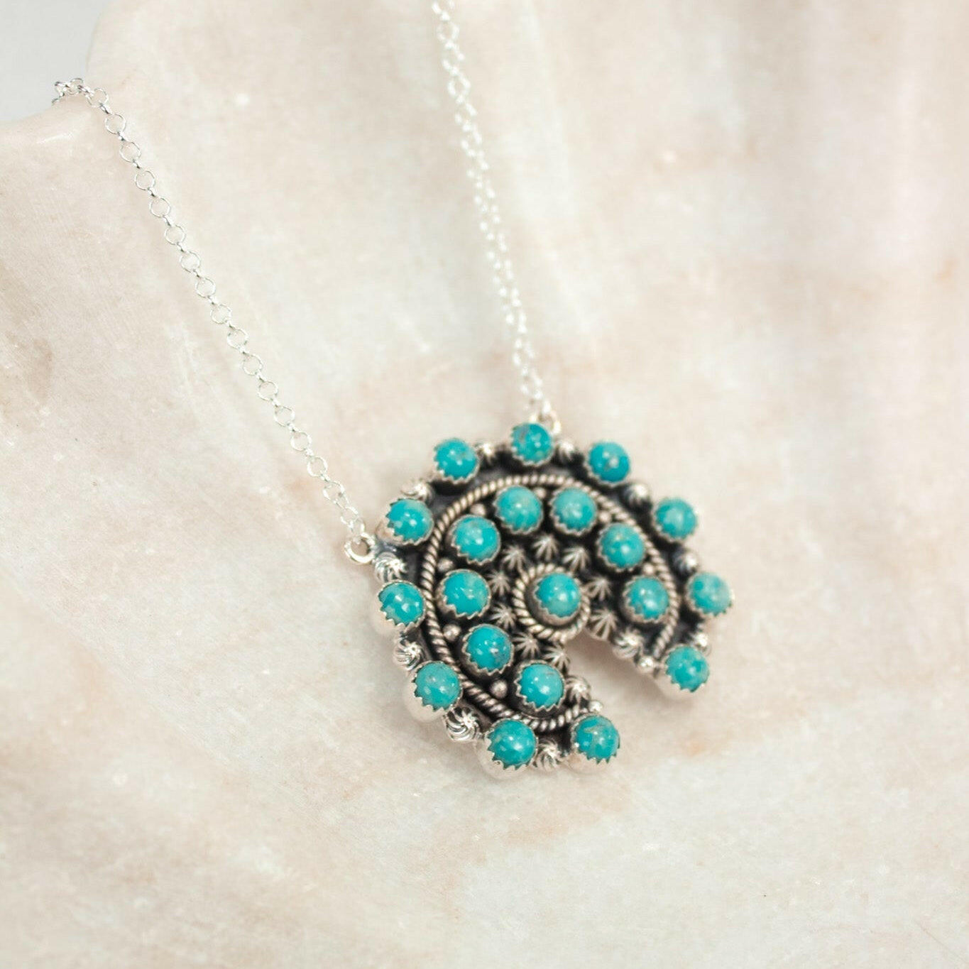 Mini Concho Stone Necklaces-Chain Necklaces-Krush Kandy, Women's Online Fashion Boutique Located in Phoenix, Arizona (Scottsdale Area)