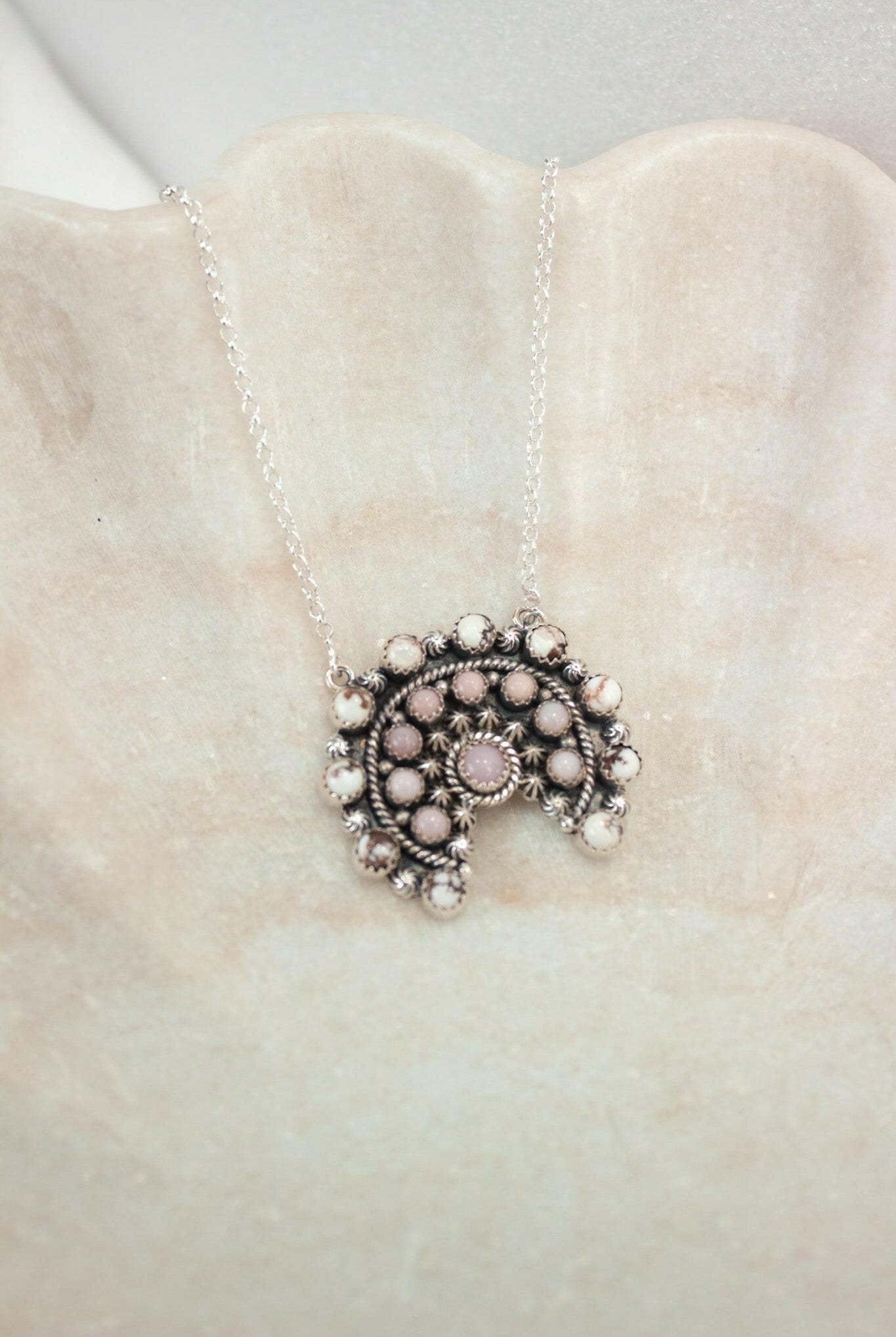 Mini Concho Stone Necklaces-Chain Necklaces-Krush Kandy, Women's Online Fashion Boutique Located in Phoenix, Arizona (Scottsdale Area)