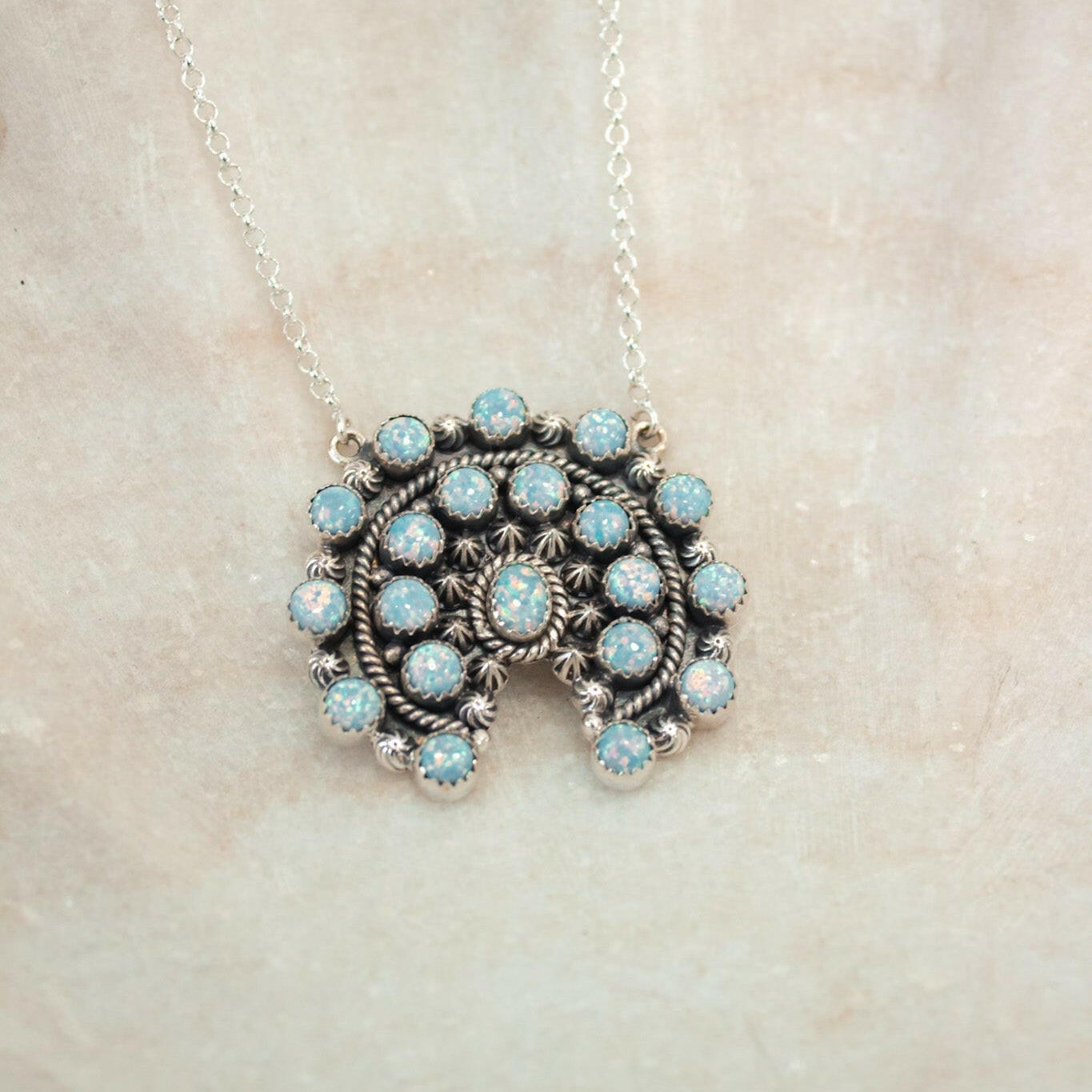 Mini Concho Stone Necklaces-Chain Necklaces-Krush Kandy, Women's Online Fashion Boutique Located in Phoenix, Arizona (Scottsdale Area)