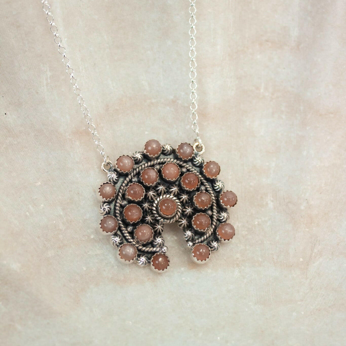 Mini Concho Stone Necklaces-Chain Necklaces-Krush Kandy, Women's Online Fashion Boutique Located in Phoenix, Arizona (Scottsdale Area)