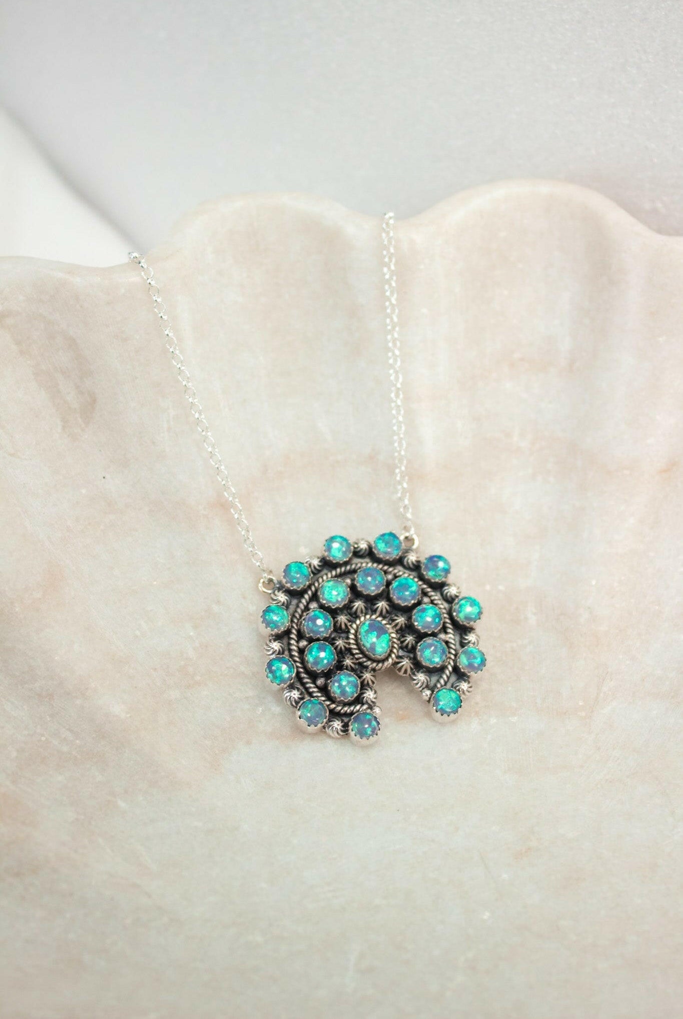 Mini Concho Stone Necklaces-Chain Necklaces-Krush Kandy, Women's Online Fashion Boutique Located in Phoenix, Arizona (Scottsdale Area)