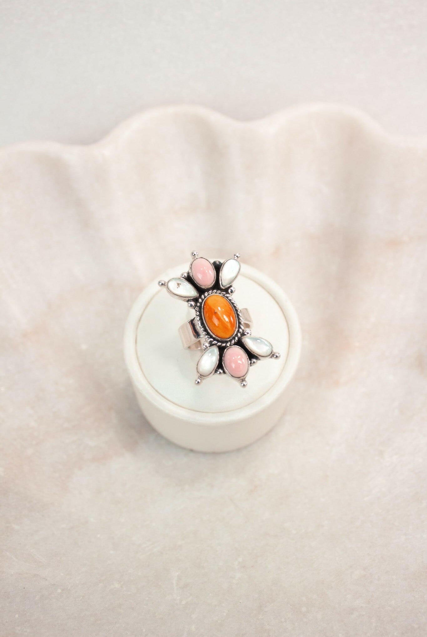 Southern Belle Multi Stone Ring-Cluster Rings-Krush Kandy, Women's Online Fashion Boutique Located in Phoenix, Arizona (Scottsdale Area)