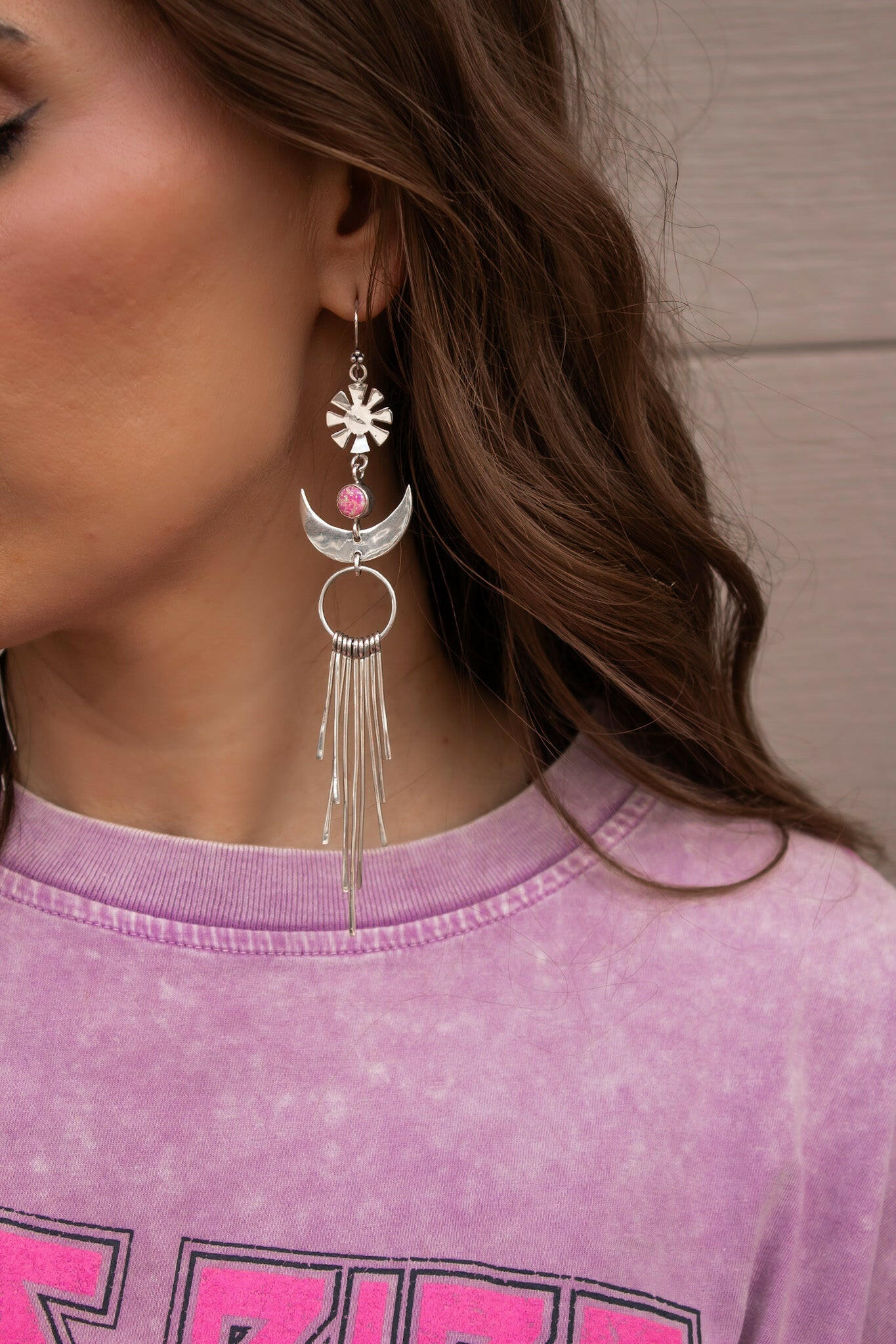 Moonbeam Blossom Sterling Silver Earrings-Hoop Earrings-Krush Kandy, Women's Online Fashion Boutique Located in Phoenix, Arizona (Scottsdale Area)