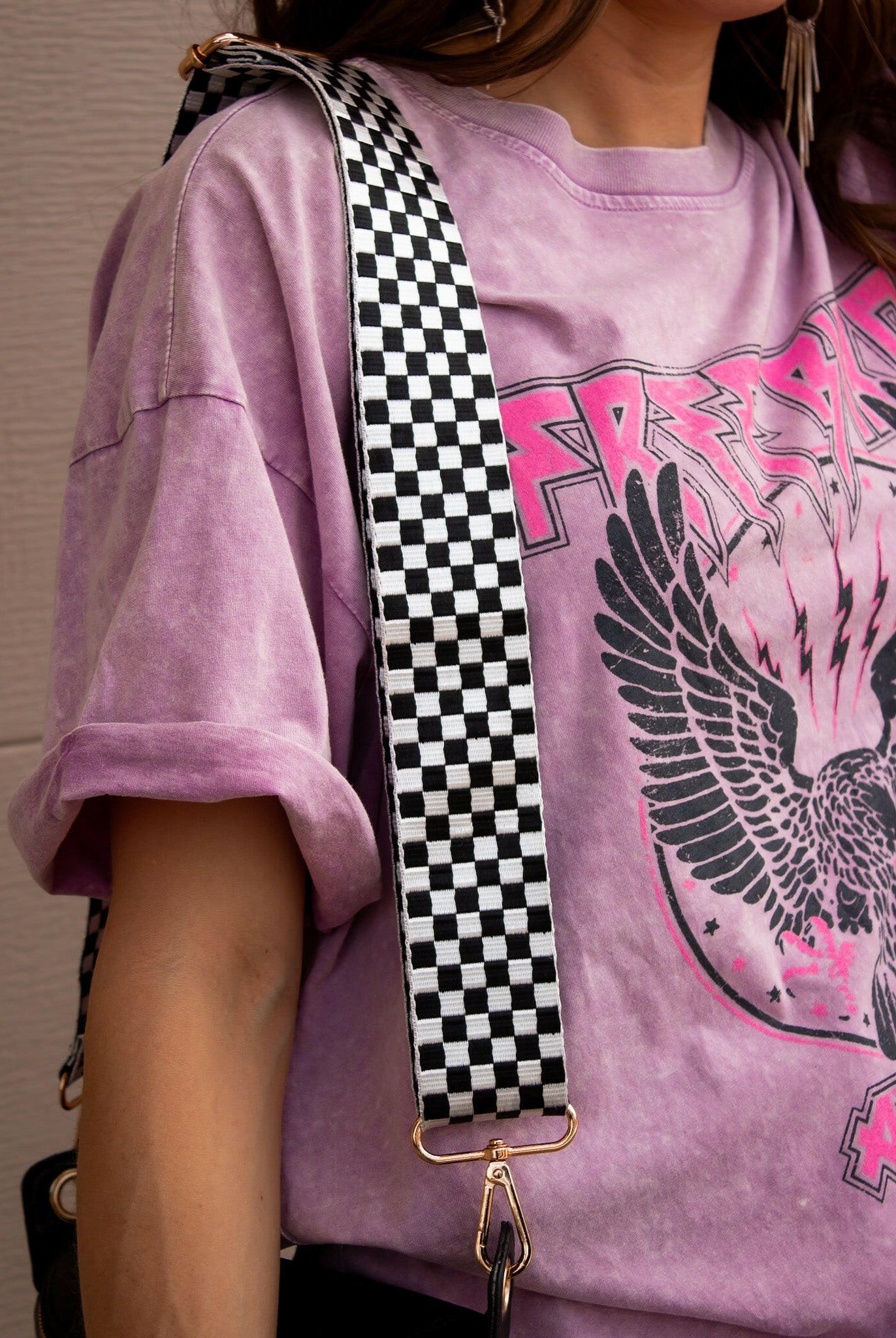 Checkered Guitar Strap-Straps-Krush Kandy, Women's Online Fashion Boutique Located in Phoenix, Arizona (Scottsdale Area)