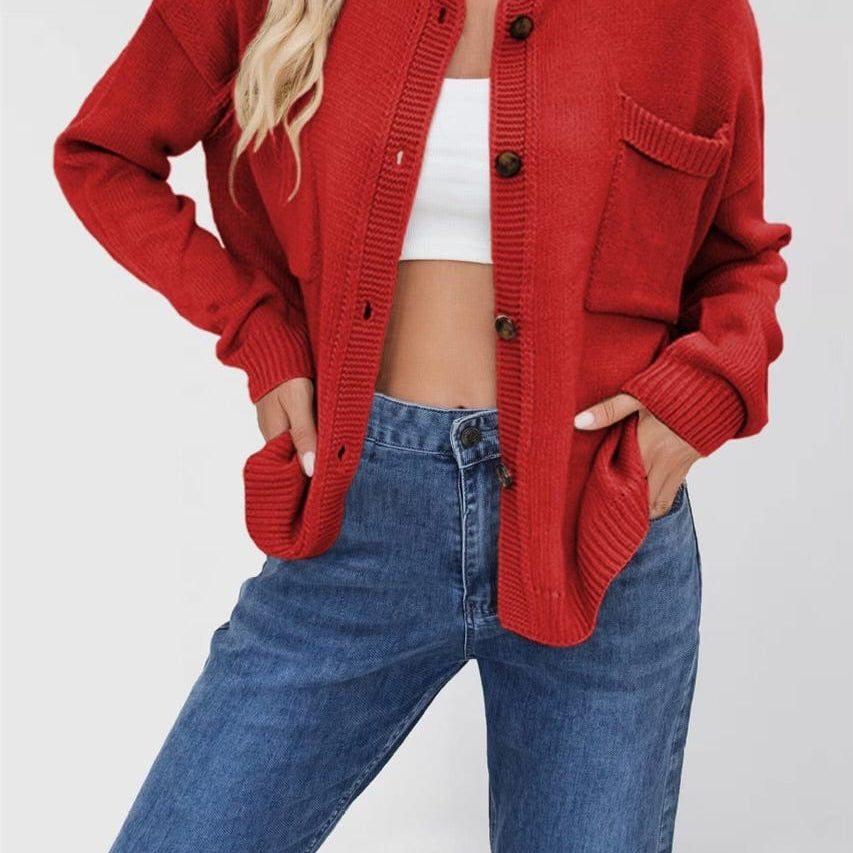 Softbound Button Pocket Cardigan Sweater-Tops-Krush Kandy, Women's Online Fashion Boutique Located in Phoenix, Arizona (Scottsdale Area)