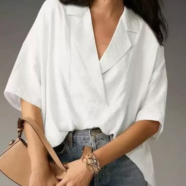 Boardwalk Breeze Collared Blouse-Tops-Krush Kandy, Women's Online Fashion Boutique Located in Phoenix, Arizona (Scottsdale Area)