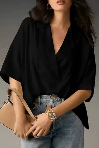 Boardwalk Breeze Collared Blouse-Tops-Krush Kandy, Women's Online Fashion Boutique Located in Phoenix, Arizona (Scottsdale Area)