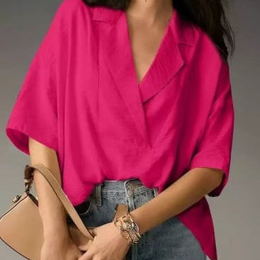 Boardwalk Breeze Collared Blouse-Tops-Krush Kandy, Women's Online Fashion Boutique Located in Phoenix, Arizona (Scottsdale Area)