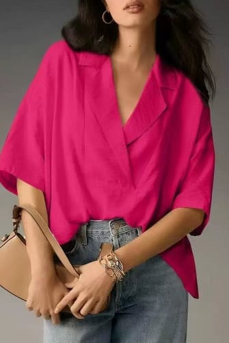 Boardwalk Breeze Collared Blouse-Tops-Krush Kandy, Women's Online Fashion Boutique Located in Phoenix, Arizona (Scottsdale Area)