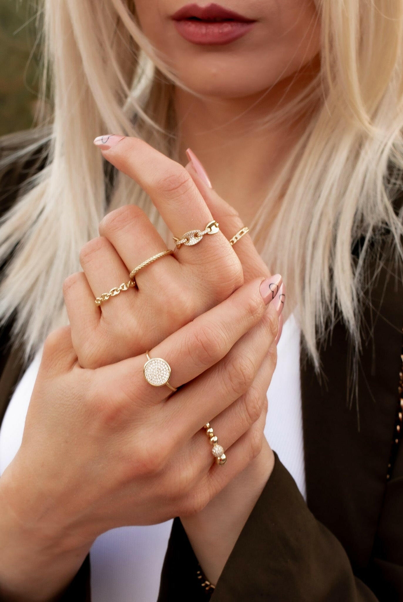 Chained Up Sterling Silver Pig Nose Chain Link Ring | Gold or Silver-Rings-Krush Kandy, Women's Online Fashion Boutique Located in Phoenix, Arizona (Scottsdale Area)