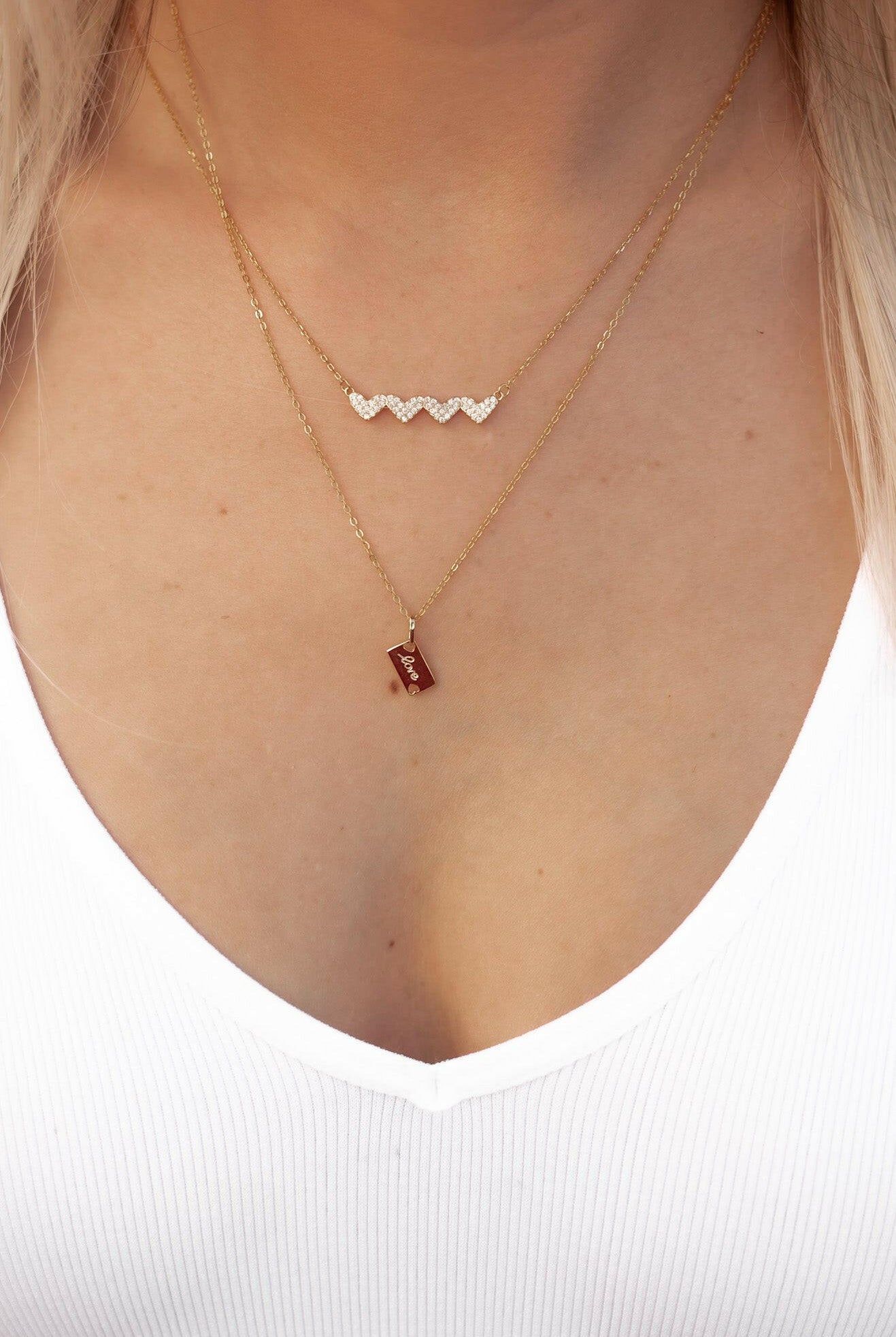 With Love, Love Letter Necklace-Necklaces-Krush Kandy, Women's Online Fashion Boutique Located in Phoenix, Arizona (Scottsdale Area)