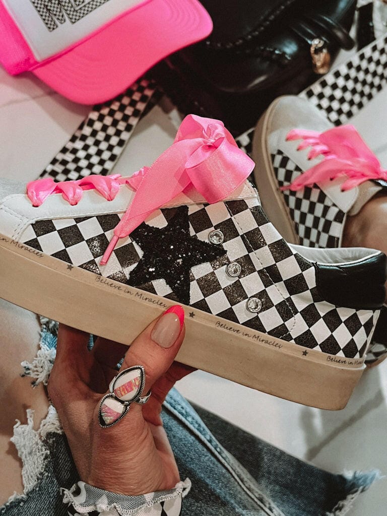 KRUSH KANDY EXCLUSIVE: Harley's Checkmate Checkered Sneaker-Sneakers-Krush Kandy, Women's Online Fashion Boutique Located in Phoenix, Arizona (Scottsdale Area)