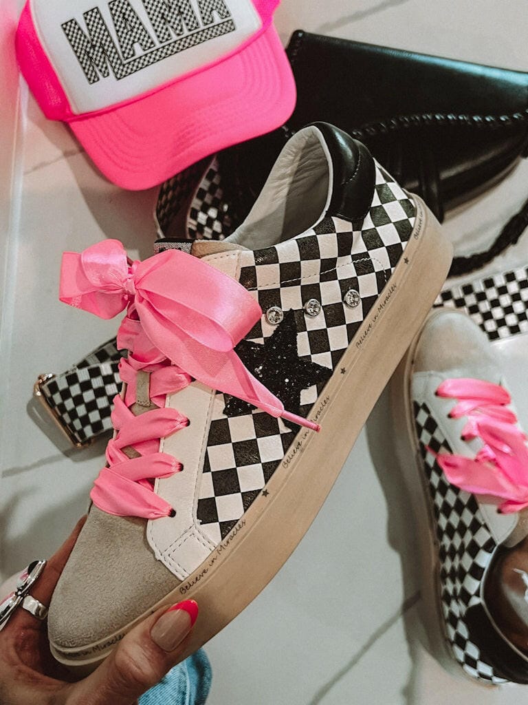 KRUSH KANDY EXCLUSIVE: Harley's Checkmate Checkered Sneaker-Sneakers-Krush Kandy, Women's Online Fashion Boutique Located in Phoenix, Arizona (Scottsdale Area)