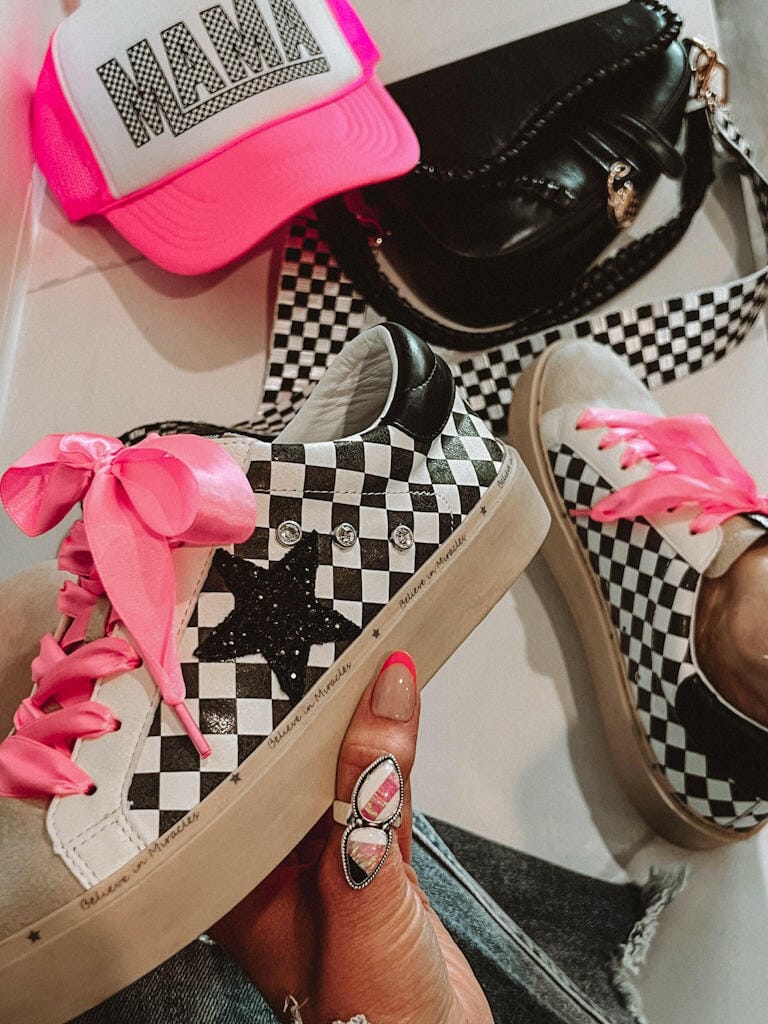 KRUSH KANDY EXCLUSIVE: Harley's Checkmate Checkered Sneaker-Sneakers-Krush Kandy, Women's Online Fashion Boutique Located in Phoenix, Arizona (Scottsdale Area)