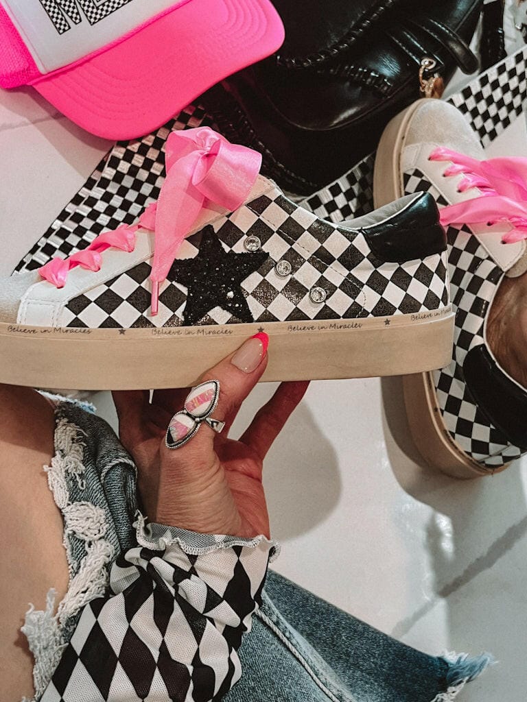 KRUSH KANDY EXCLUSIVE: Harley's Checkmate Checkered Sneaker-Sneakers-Krush Kandy, Women's Online Fashion Boutique Located in Phoenix, Arizona (Scottsdale Area)
