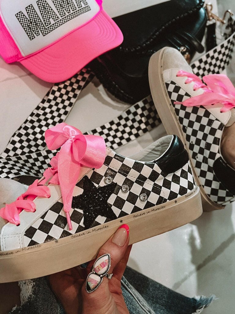 KRUSH KANDY EXCLUSIVE: Harley's Checkmate Checkered Sneaker-Sneakers-Krush Kandy, Women's Online Fashion Boutique Located in Phoenix, Arizona (Scottsdale Area)