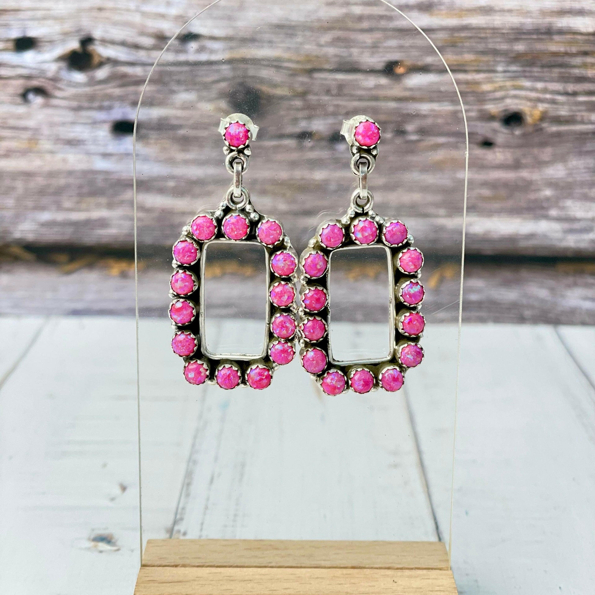 Perfectly Framed Stone Earrings-Earrings-Krush Kandy, Women's Online Fashion Boutique Located in Phoenix, Arizona (Scottsdale Area)