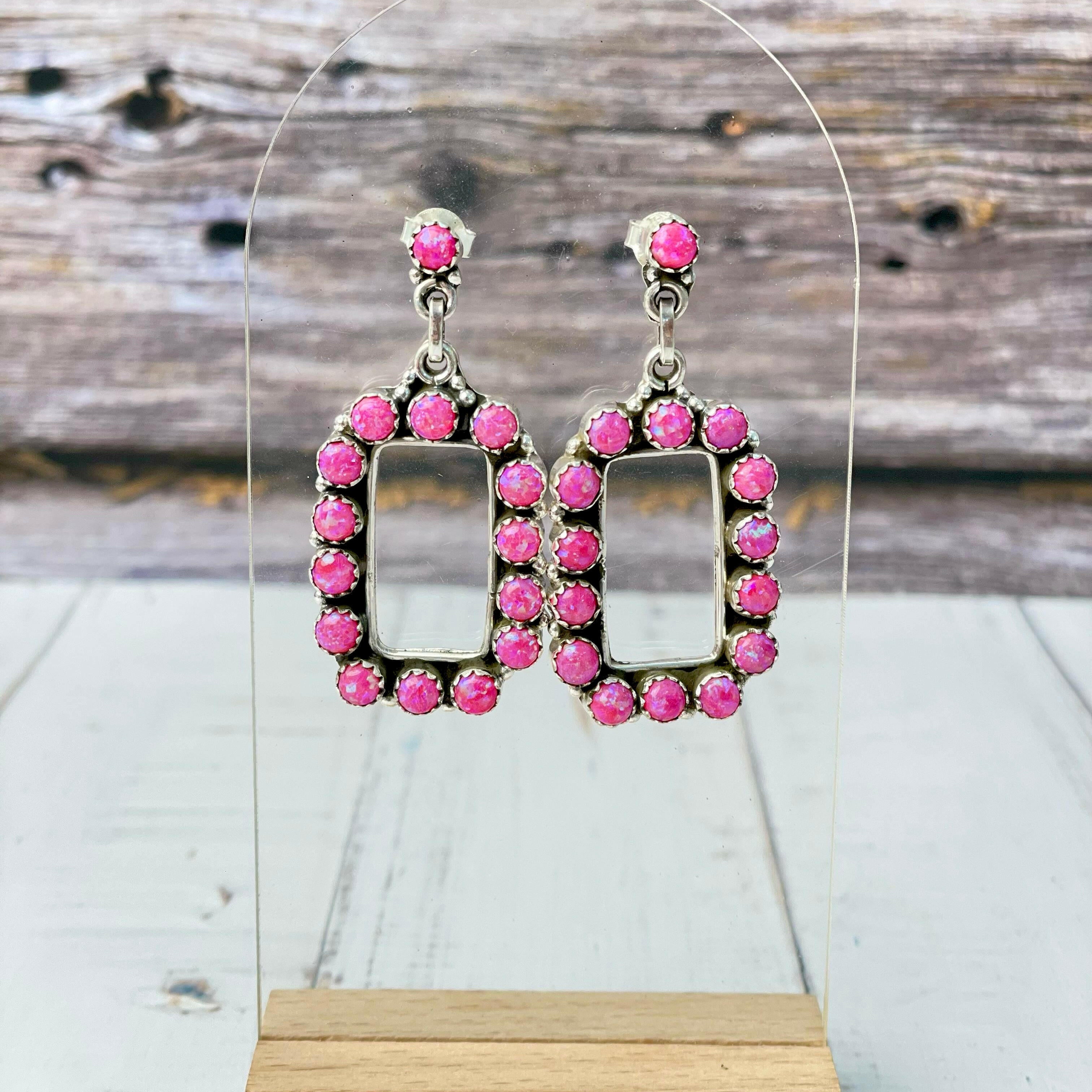 Perfectly Framed Stone Earrings-Earrings-Krush Kandy, Women's Online Fashion Boutique Located in Phoenix, Arizona (Scottsdale Area)