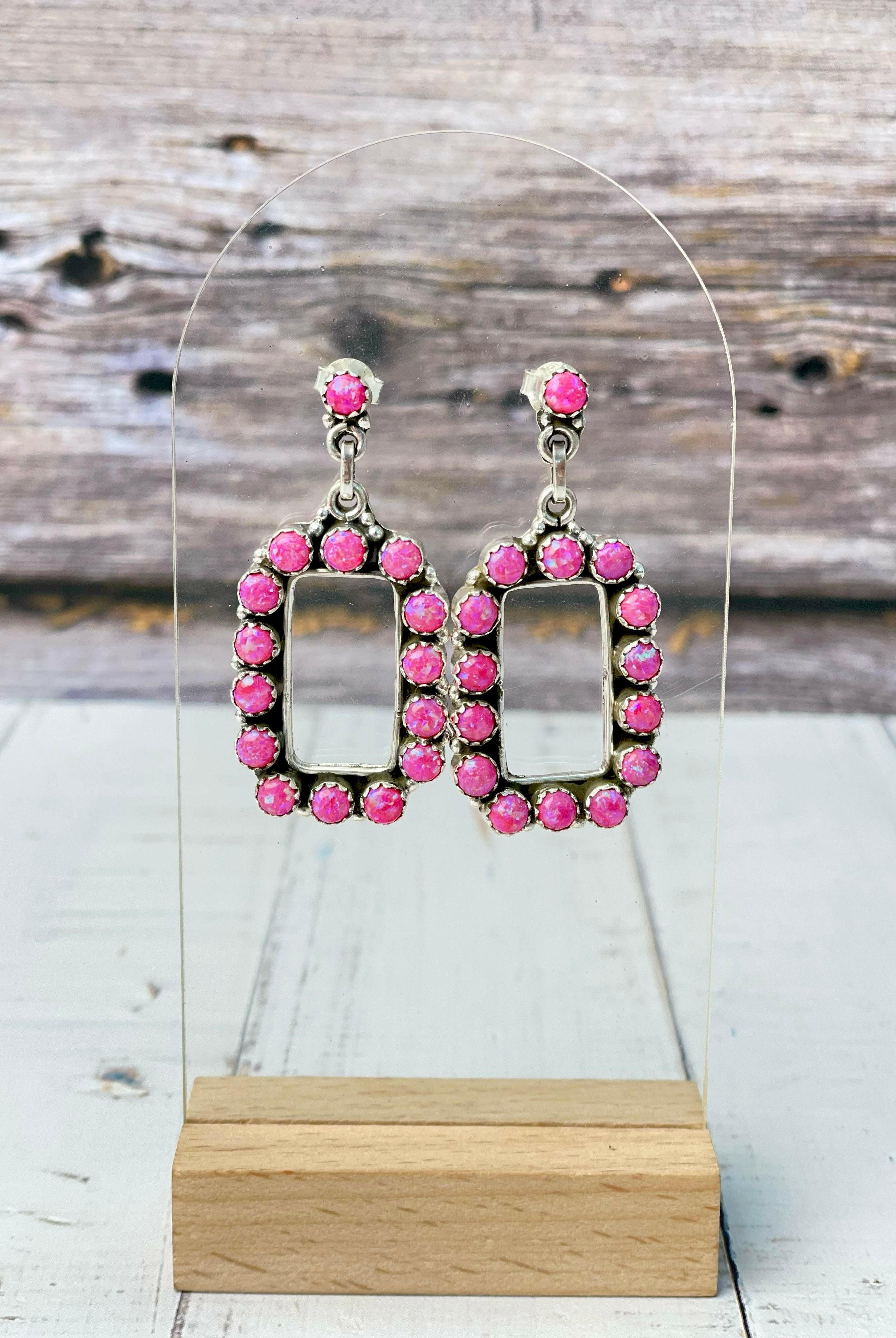 Perfectly Framed Stone Earrings-Earrings-Krush Kandy, Women's Online Fashion Boutique Located in Phoenix, Arizona (Scottsdale Area)