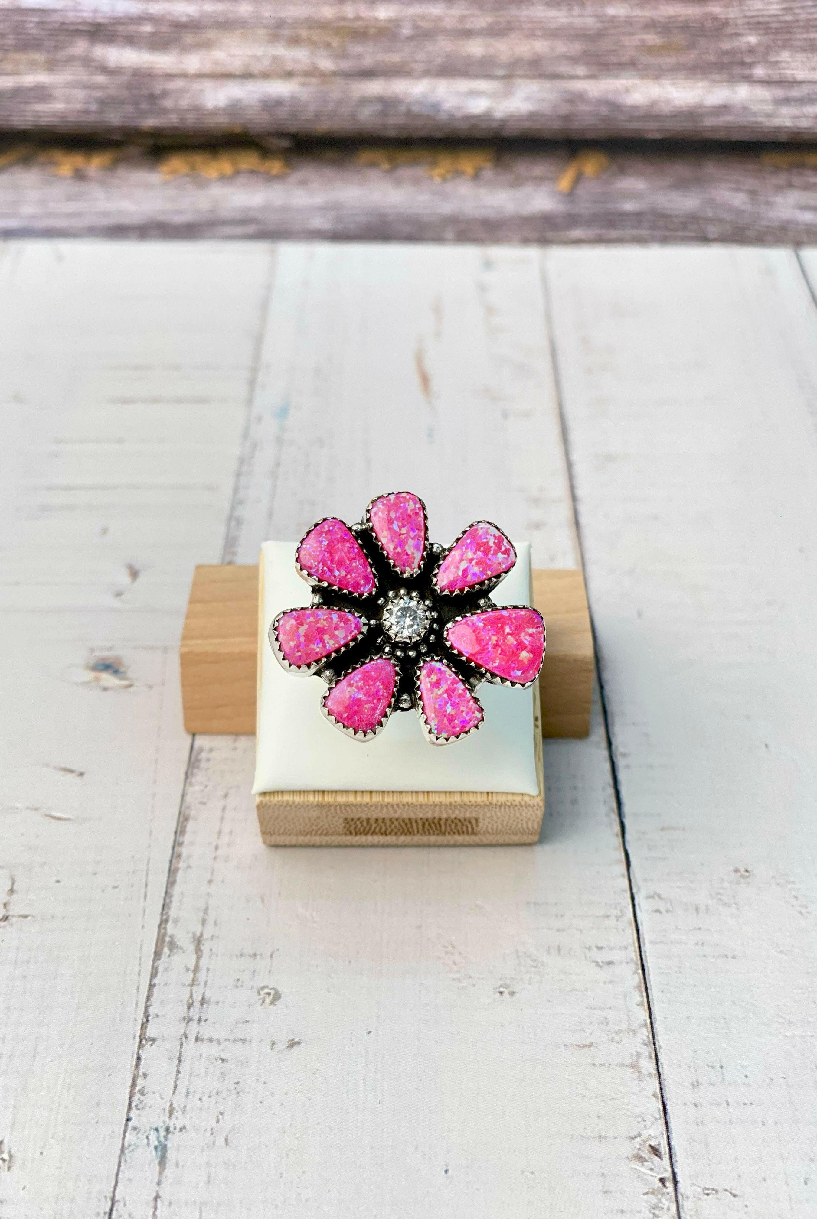 Neon Lights Blooming Stone Ring-Rings-Krush Kandy, Women's Online Fashion Boutique Located in Phoenix, Arizona (Scottsdale Area)