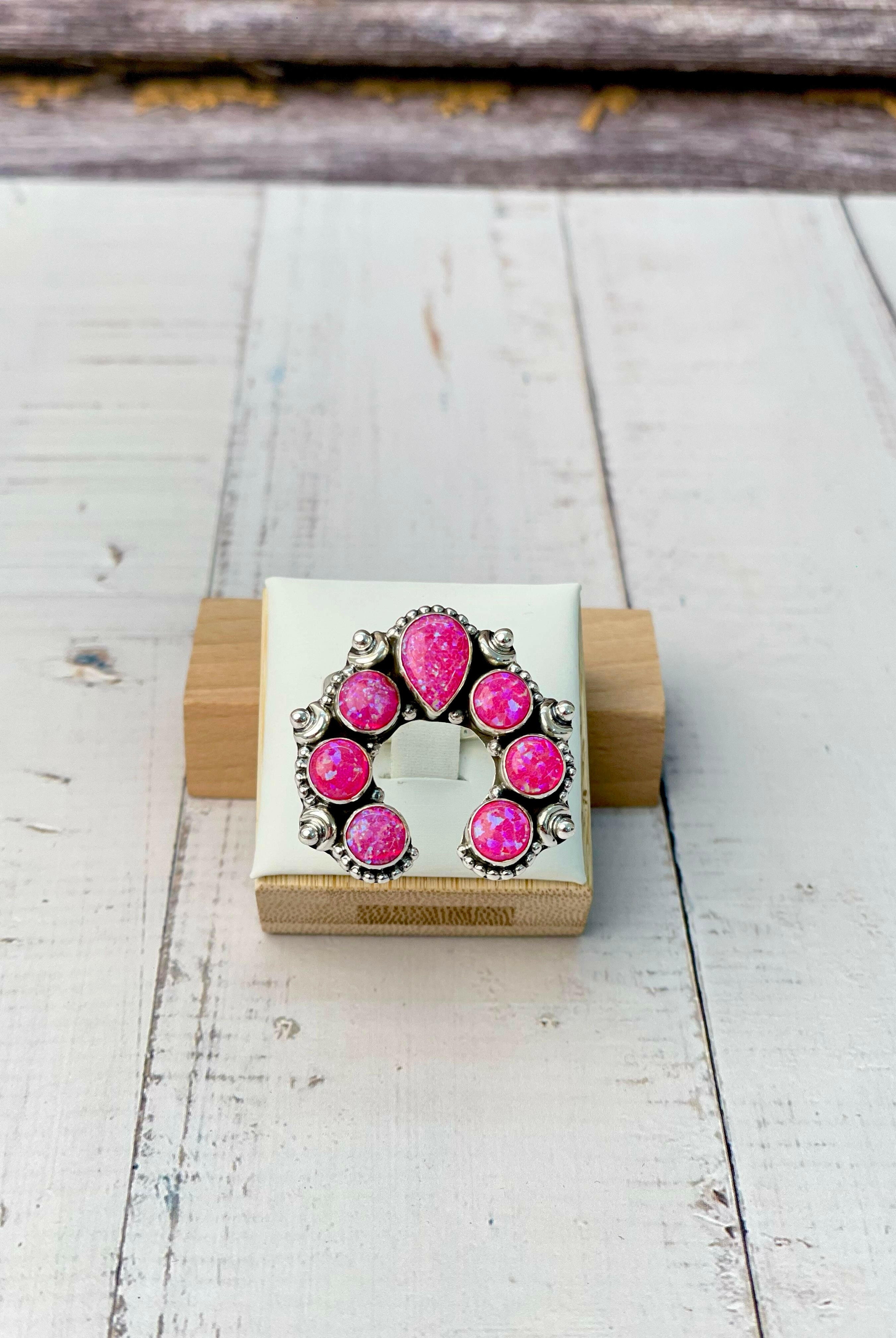 Opal Squash Blossom Stone Ring-Rings-Krush Kandy, Women's Online Fashion Boutique Located in Phoenix, Arizona (Scottsdale Area)