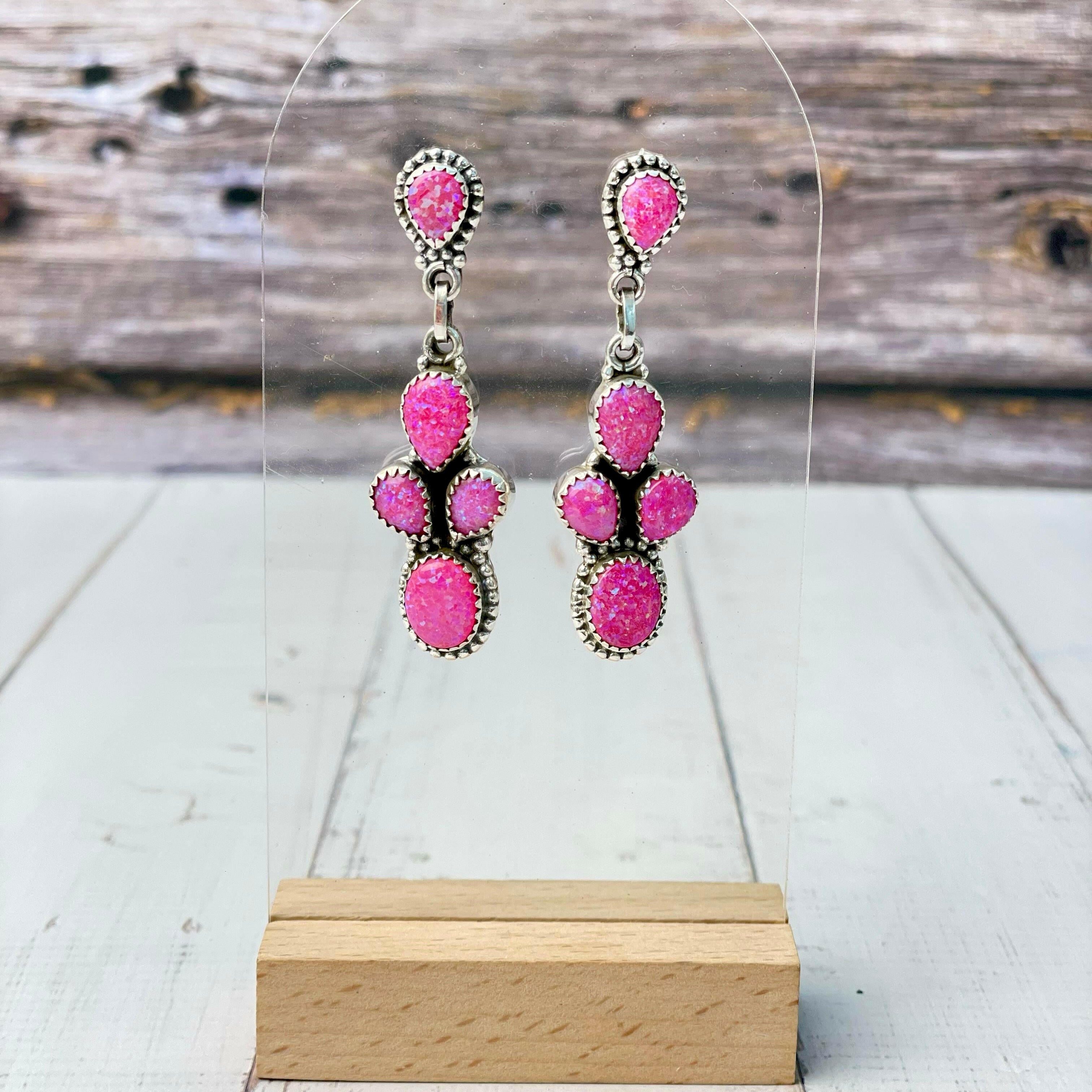 Stone Cluster Drop Earrings-Earrings-Krush Kandy, Women's Online Fashion Boutique Located in Phoenix, Arizona (Scottsdale Area)