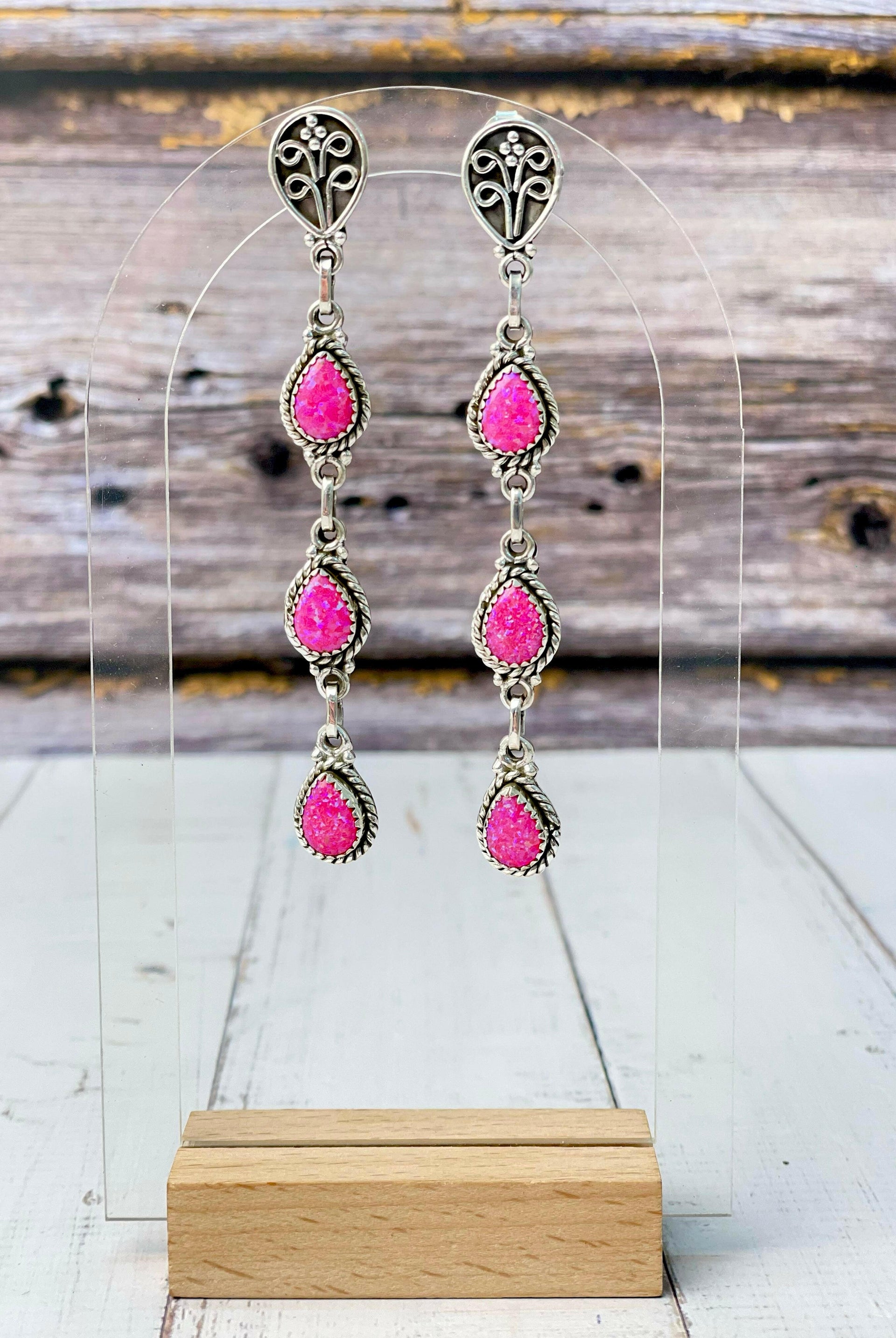 Canyon Sterling Silver Stone Burst Earrings-Earrings-Krush Kandy, Women's Online Fashion Boutique Located in Phoenix, Arizona (Scottsdale Area)