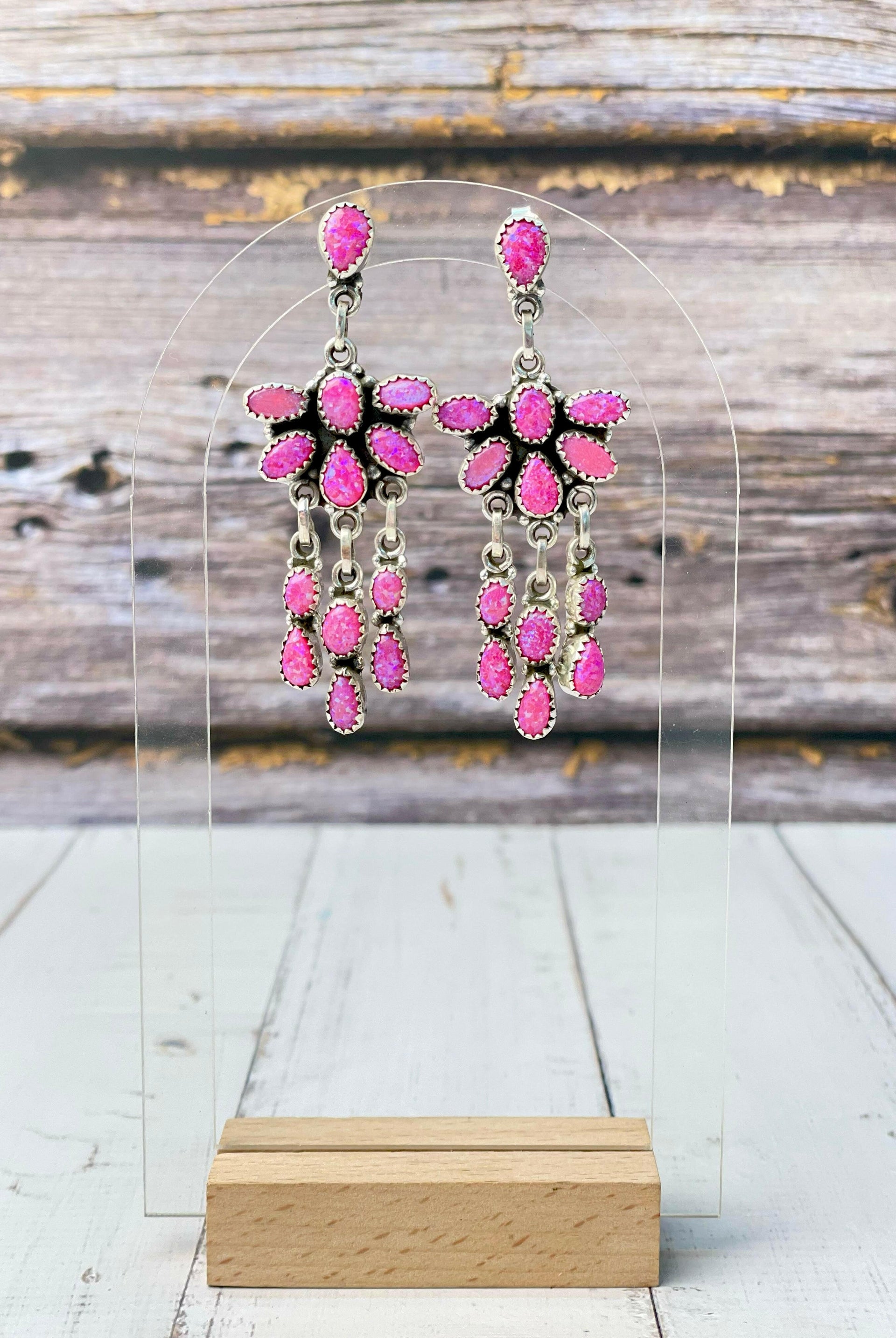 Talia Stone Drop Chandelier Earrings-Earrings-Krush Kandy, Women's Online Fashion Boutique Located in Phoenix, Arizona (Scottsdale Area)