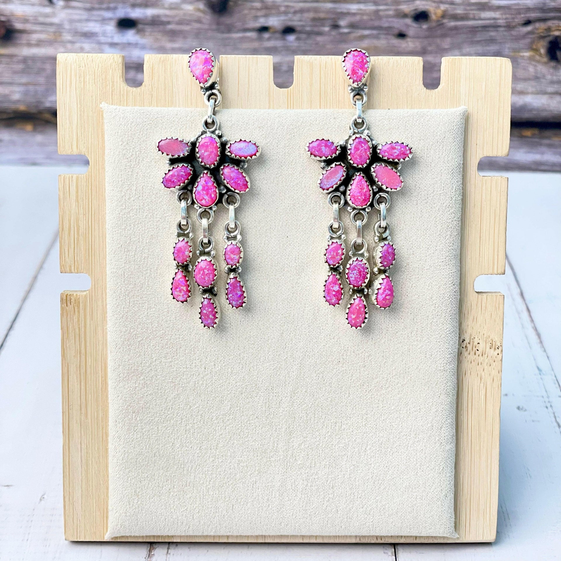 Talia Stone Drop Chandelier Earrings-Earrings-Krush Kandy, Women's Online Fashion Boutique Located in Phoenix, Arizona (Scottsdale Area)