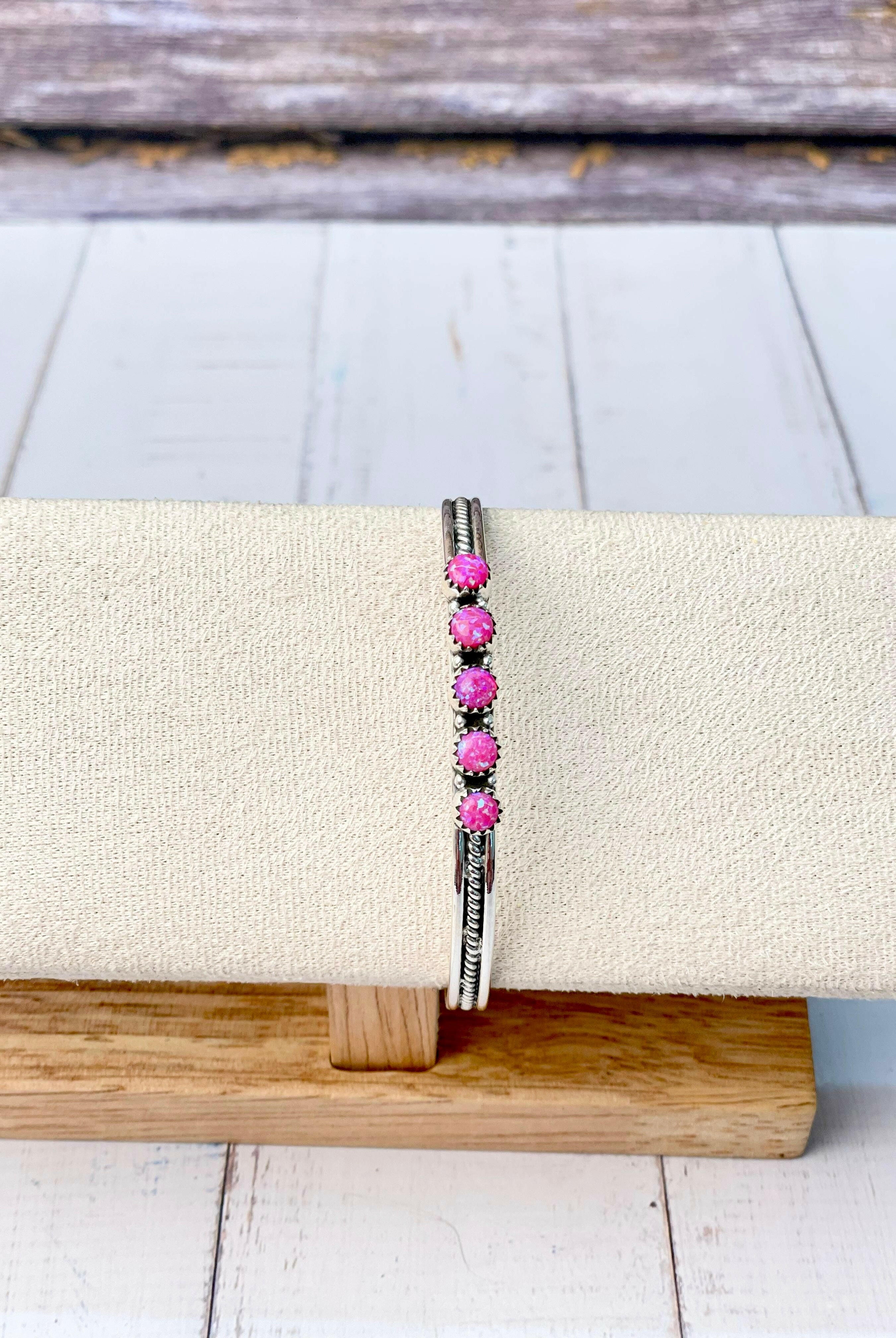 Touch Of Glam Stone Cuff-Bracelets-Krush Kandy, Women's Online Fashion Boutique Located in Phoenix, Arizona (Scottsdale Area)