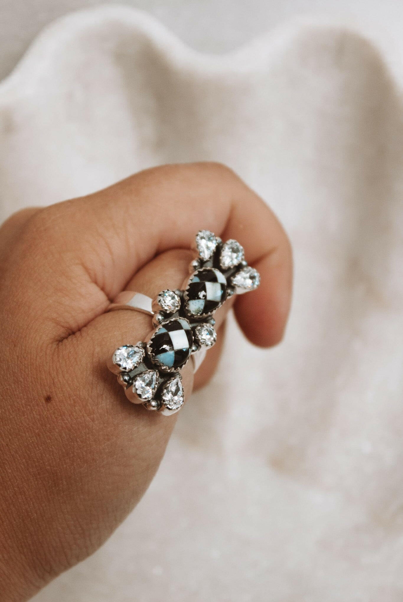 Checker & Stone Crawler | By KKB-Crawler Rings-Krush Kandy, Women's Online Fashion Boutique Located in Phoenix, Arizona (Scottsdale Area)