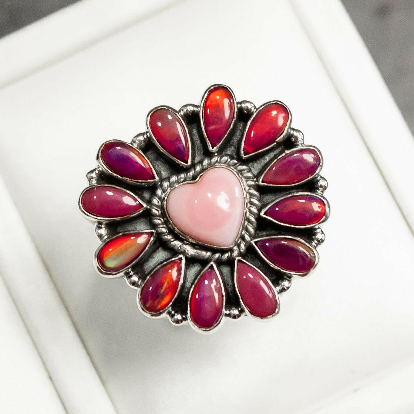 Hearts and Mixed Stone Sterling Silver Necklaces & Rings-Chain Necklaces-Krush Kandy, Women's Online Fashion Boutique Located in Phoenix, Arizona (Scottsdale Area)