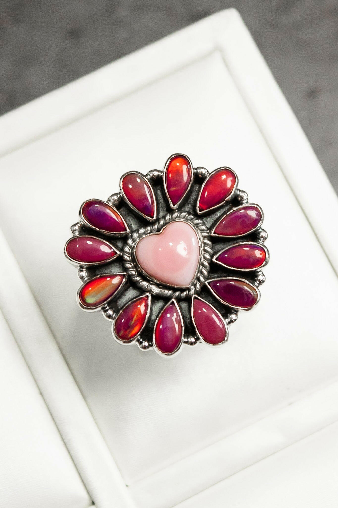 Hearts and Mixed Stone Sterling Silver Necklaces & Rings-Chain Necklaces-Krush Kandy, Women's Online Fashion Boutique Located in Phoenix, Arizona (Scottsdale Area)