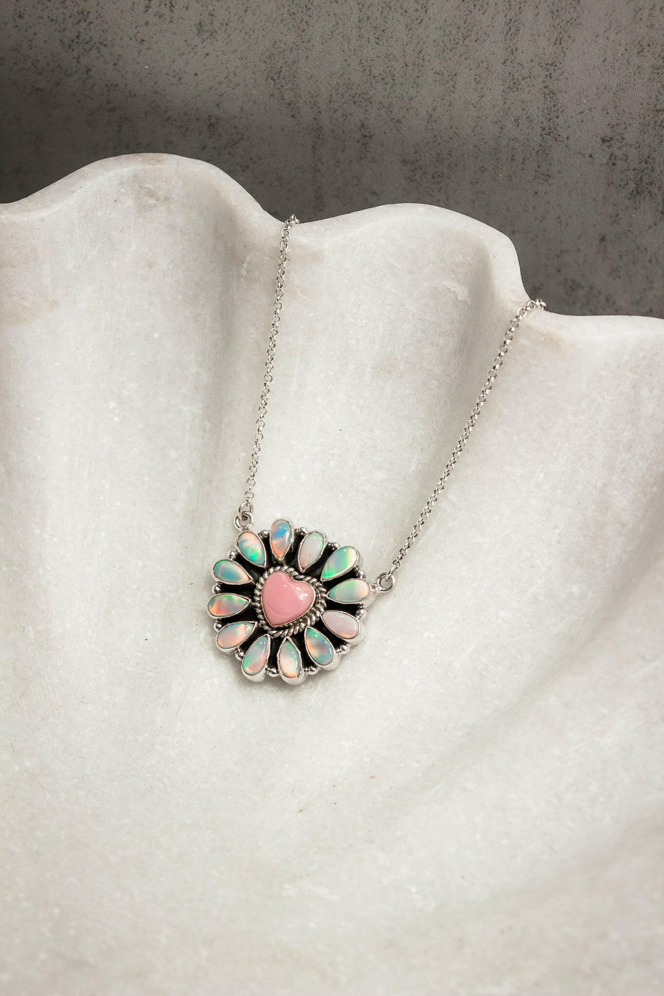 Hearts and Mixed Stone Sterling Silver Necklaces & Rings-Chain Necklaces-Krush Kandy, Women's Online Fashion Boutique Located in Phoenix, Arizona (Scottsdale Area)