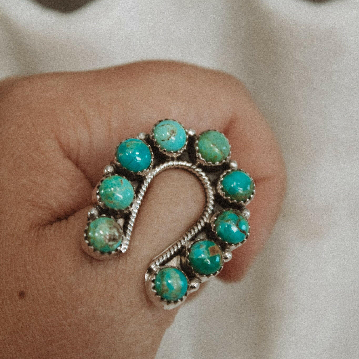 Small Horseshoe Sterling Silver Cluster Ring-Cluster Rings-Krush Kandy, Women's Online Fashion Boutique Located in Phoenix, Arizona (Scottsdale Area)