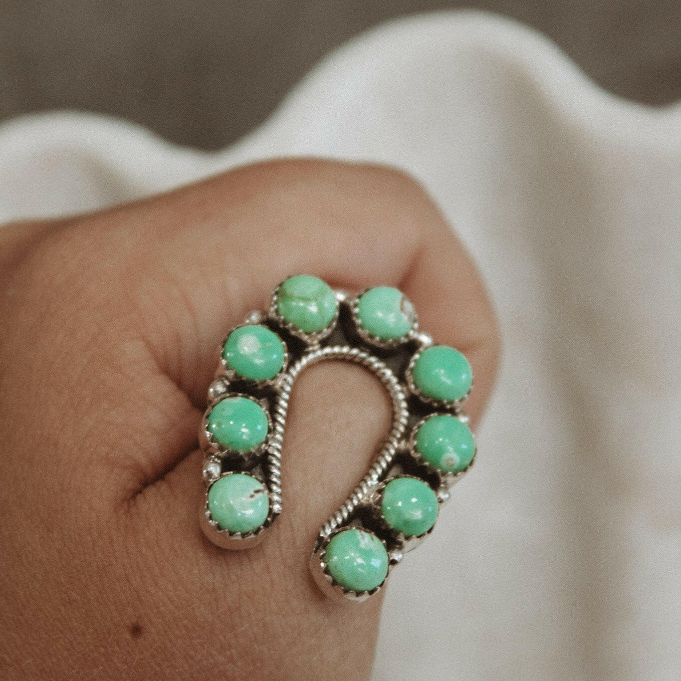 Small Horseshoe Sterling Silver Cluster Ring-Cluster Rings-Krush Kandy, Women's Online Fashion Boutique Located in Phoenix, Arizona (Scottsdale Area)