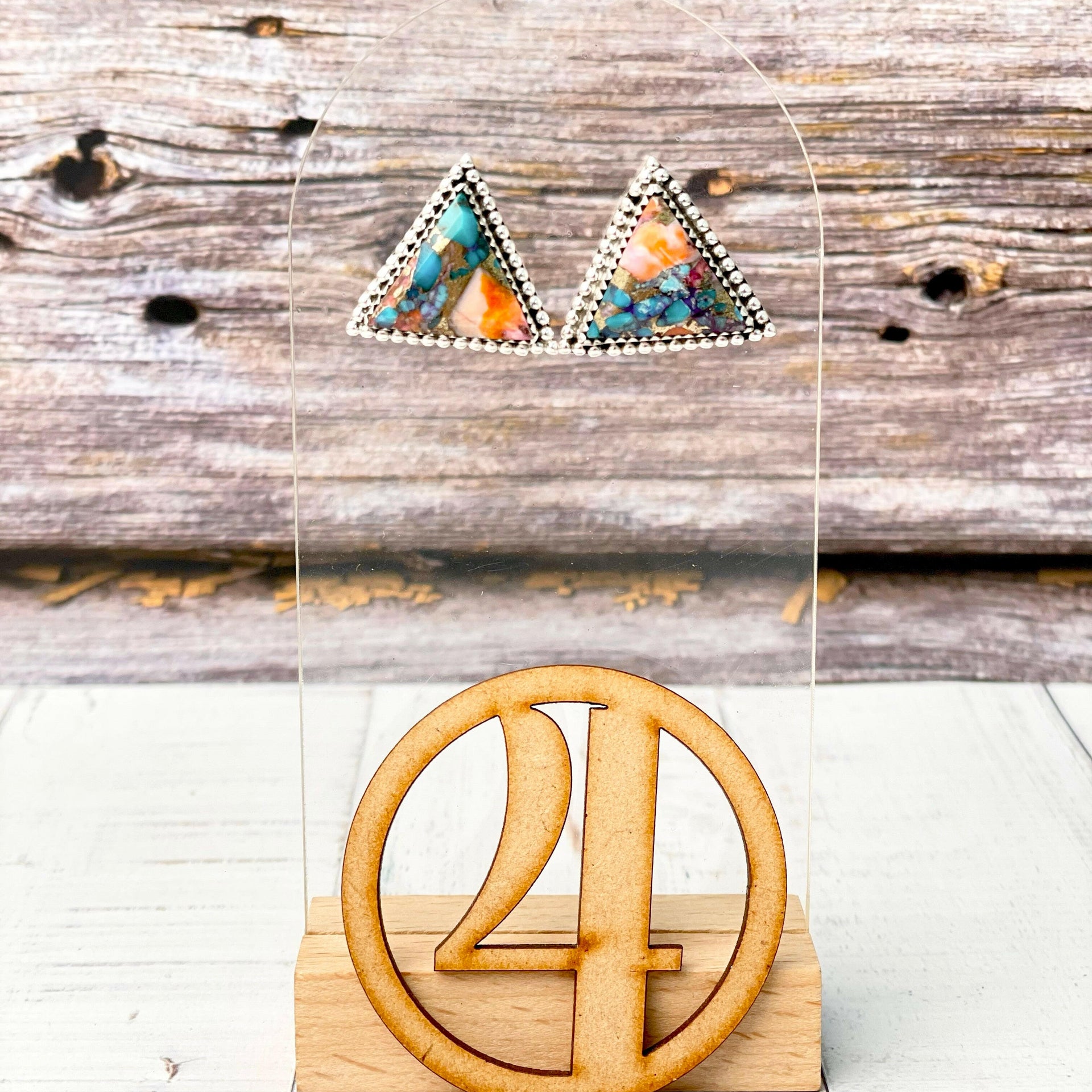 Triad Treasures Stone Earrings-Earrings-Krush Kandy, Women's Online Fashion Boutique Located in Phoenix, Arizona (Scottsdale Area)