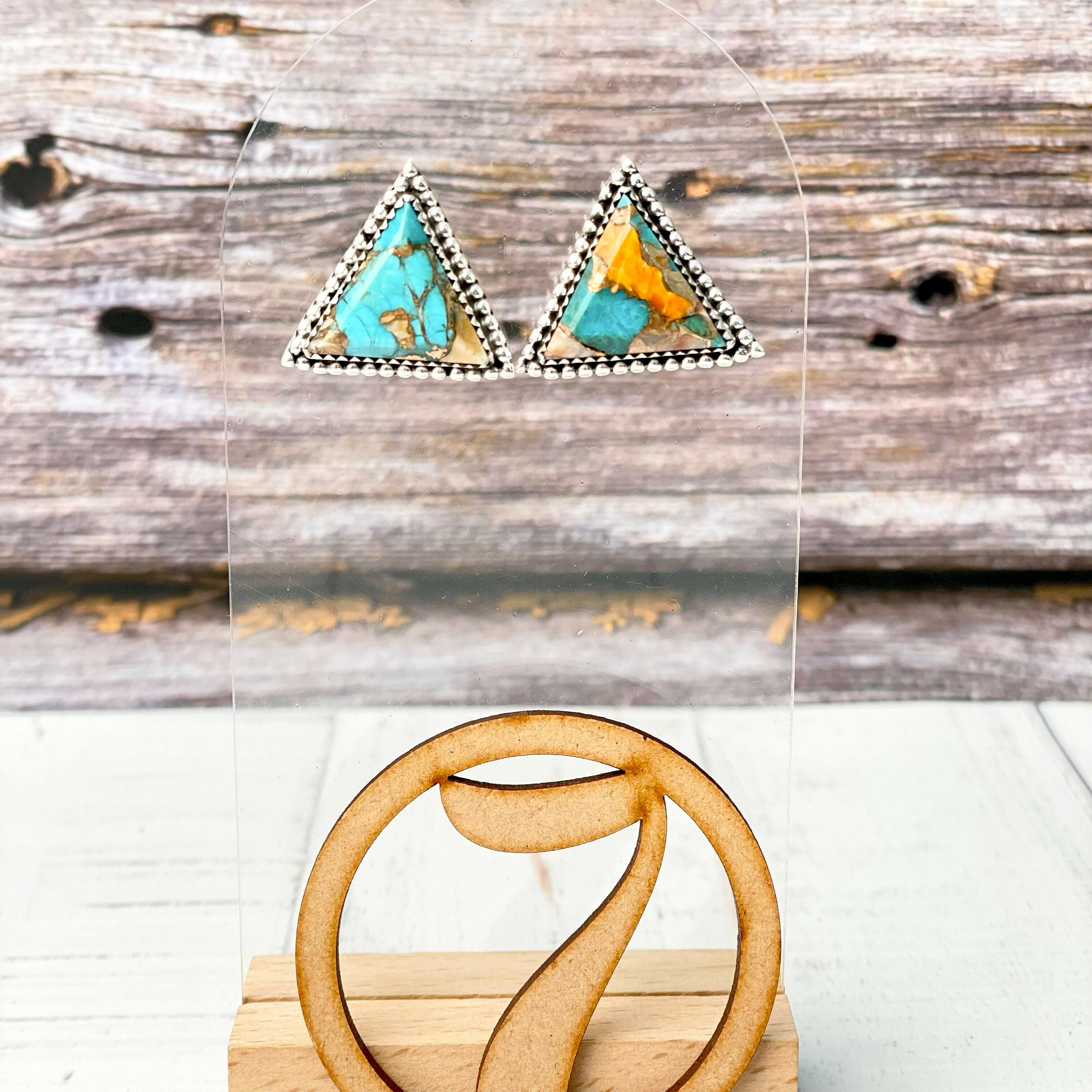 Triad Treasures Stone Earrings-Earrings-Krush Kandy, Women's Online Fashion Boutique Located in Phoenix, Arizona (Scottsdale Area)