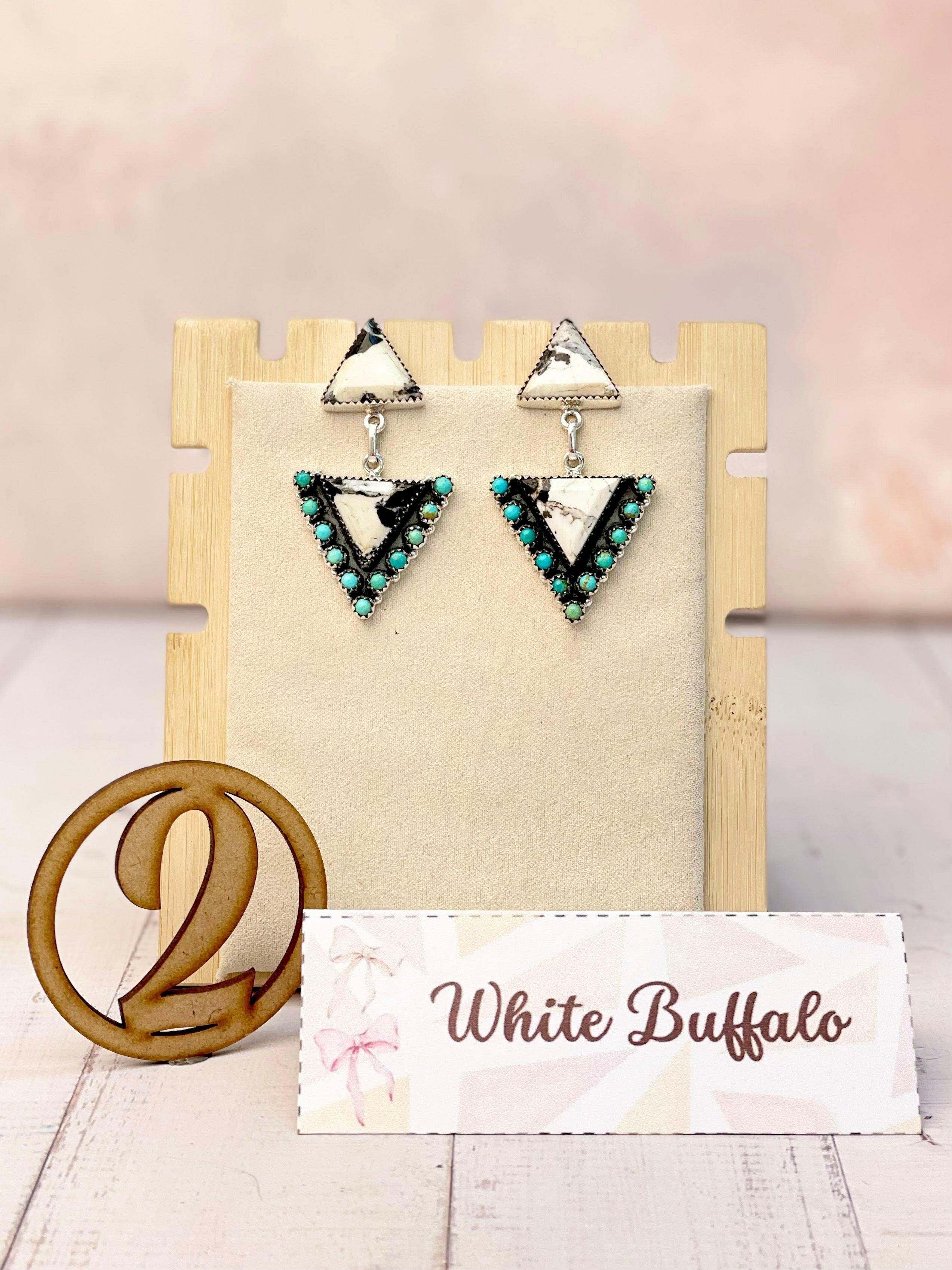 Solstice Edge Stone Drop Earrings MADE TO ORDER-Earrings-Krush Kandy, Women's Online Fashion Boutique Located in Phoenix, Arizona (Scottsdale Area)