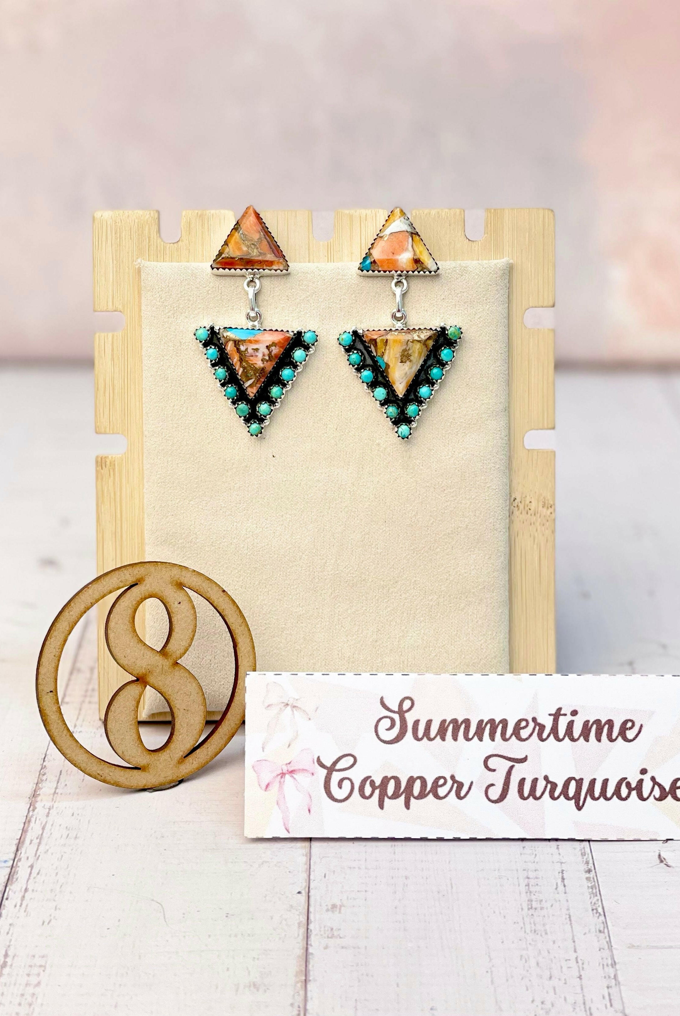 Solstice Edge Stone Drop Earrings MADE TO ORDER-Earrings-Krush Kandy, Women's Online Fashion Boutique Located in Phoenix, Arizona (Scottsdale Area)