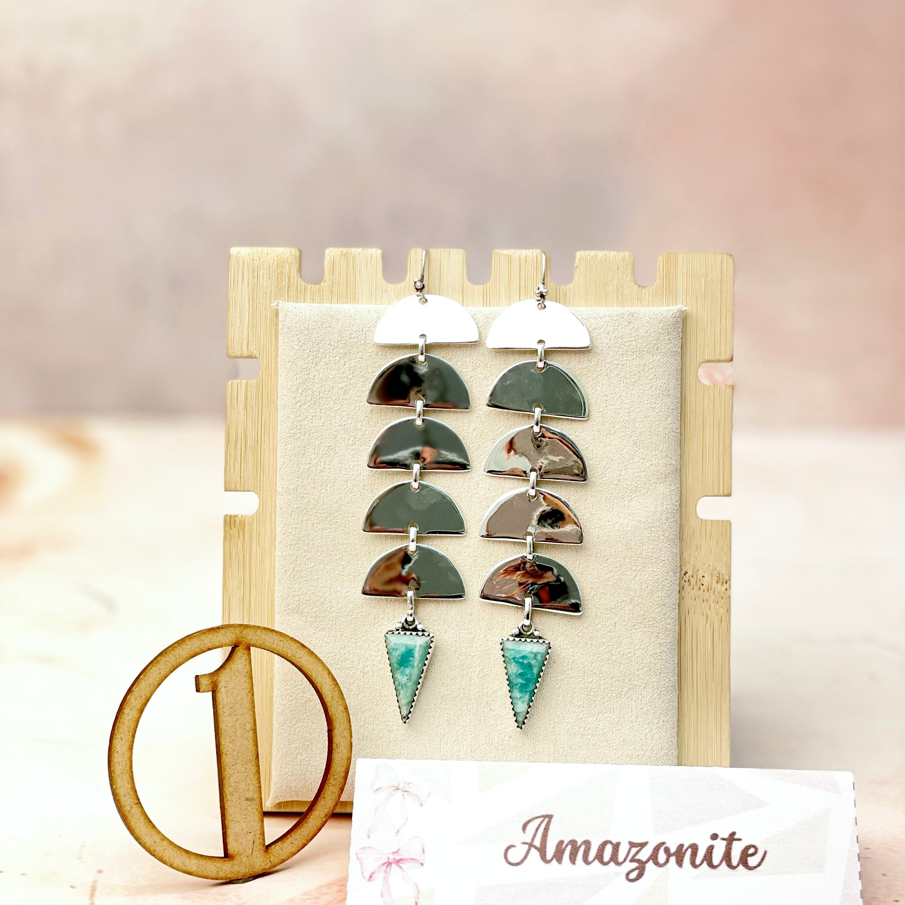 Paradise Valley Sterling Silver Stone Earrings-Earrings-Krush Kandy, Women's Online Fashion Boutique Located in Phoenix, Arizona (Scottsdale Area)