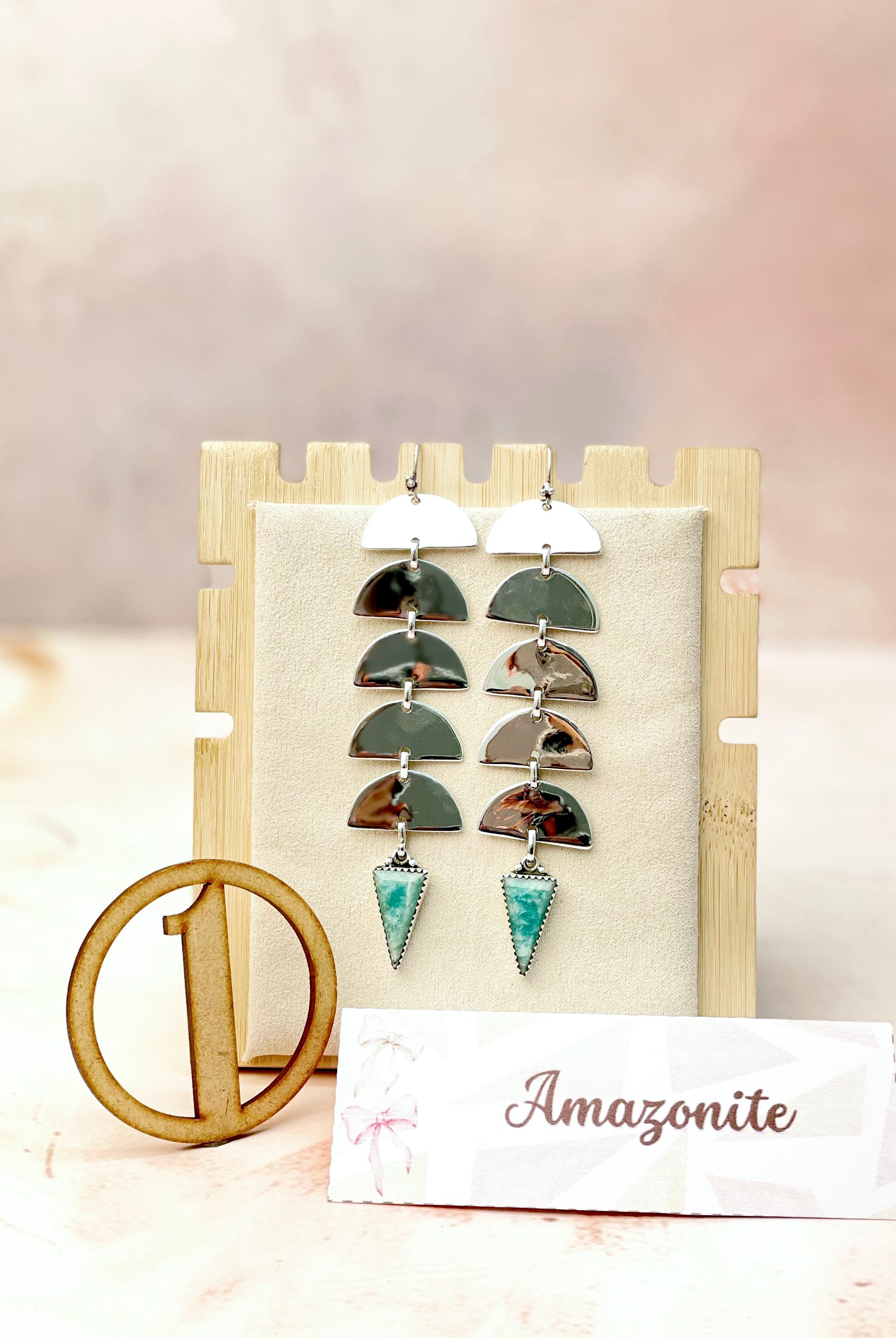 Paradise Valley Sterling Silver Stone Earrings-Earrings-Krush Kandy, Women's Online Fashion Boutique Located in Phoenix, Arizona (Scottsdale Area)